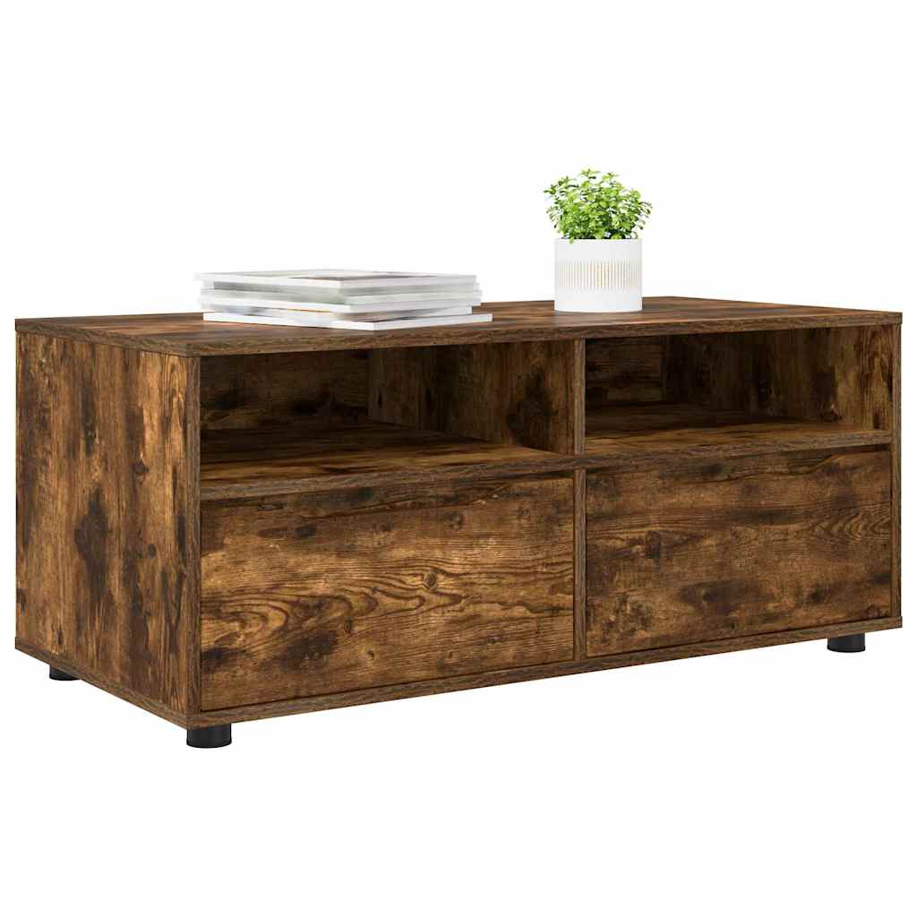 TV Cabinet Smoked Oak 100 x 48 x 43 cm Engineered Wood