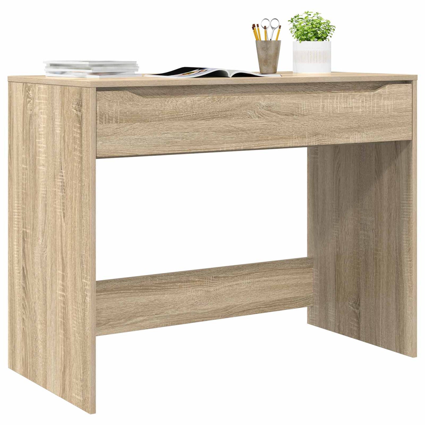Desk with Drawer Sonoma Oak 100 x 50 x 78 cm Engineered Wood