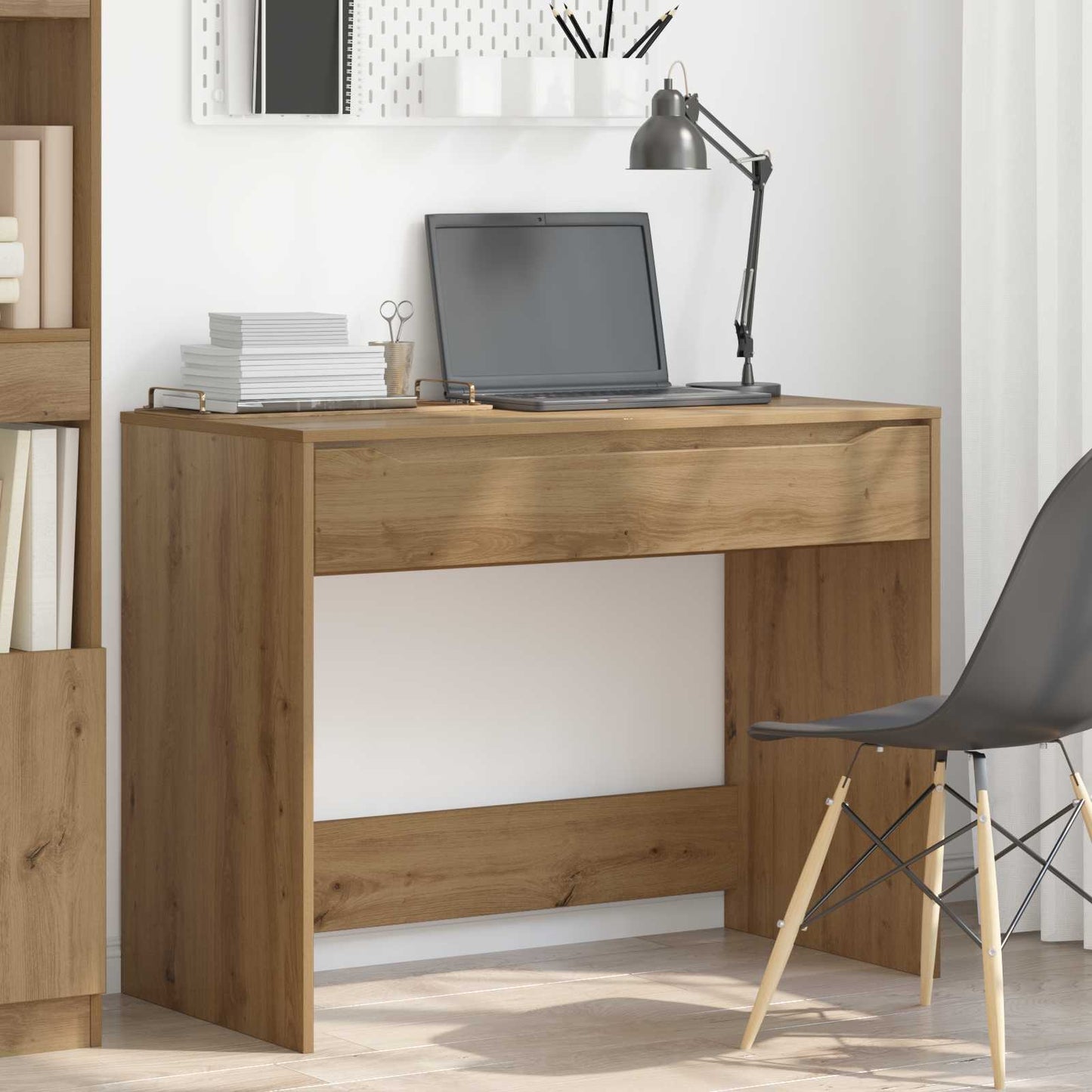 Desk with Drawer Artisan Oak Engineered Wood 100 x 50 x 78 cm