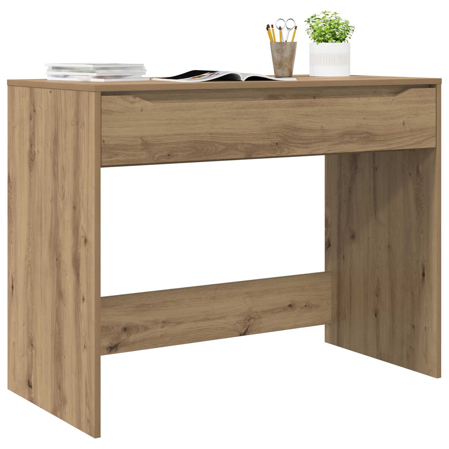 Desk with Drawer Artisan Oak Engineered Wood 100 x 50 x 78 cm