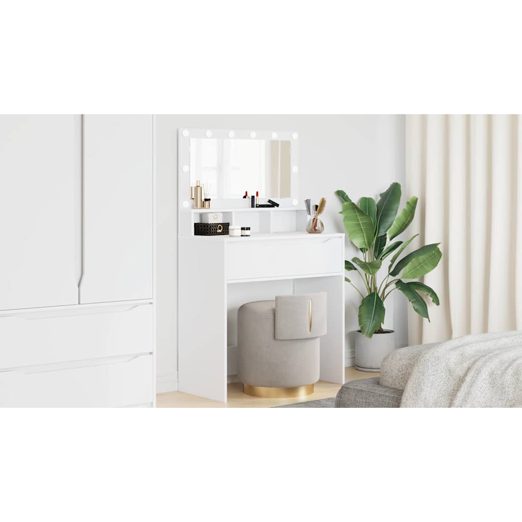 Bedroom Dressing Tables with Drawer White 80 x 39.6 x 135 cm