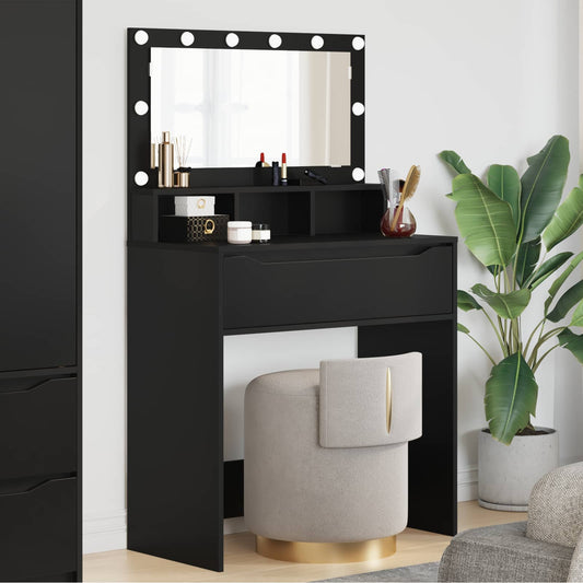 Bedroom Dressing Tables with Drawer Black 80 x 39.6 x 135 cm