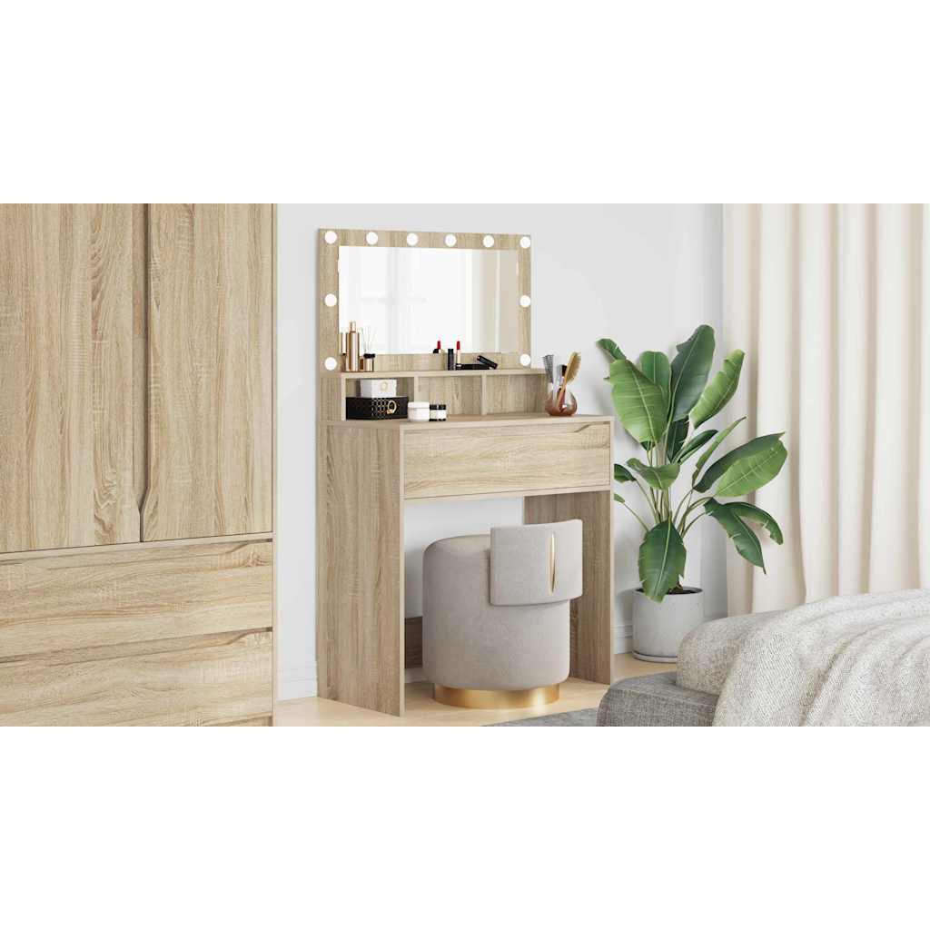 Bedroom Dressing Tables Sonoma Oak 80 x 39.6 x 135 cm