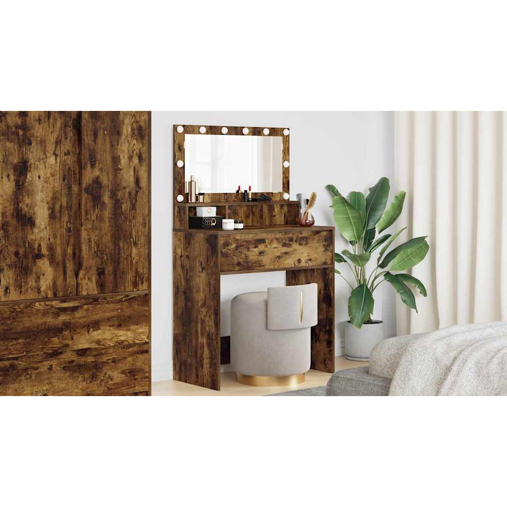 Bedroom Dressing Tables Smoked Oak 80 x 39.6 x 135 cm
