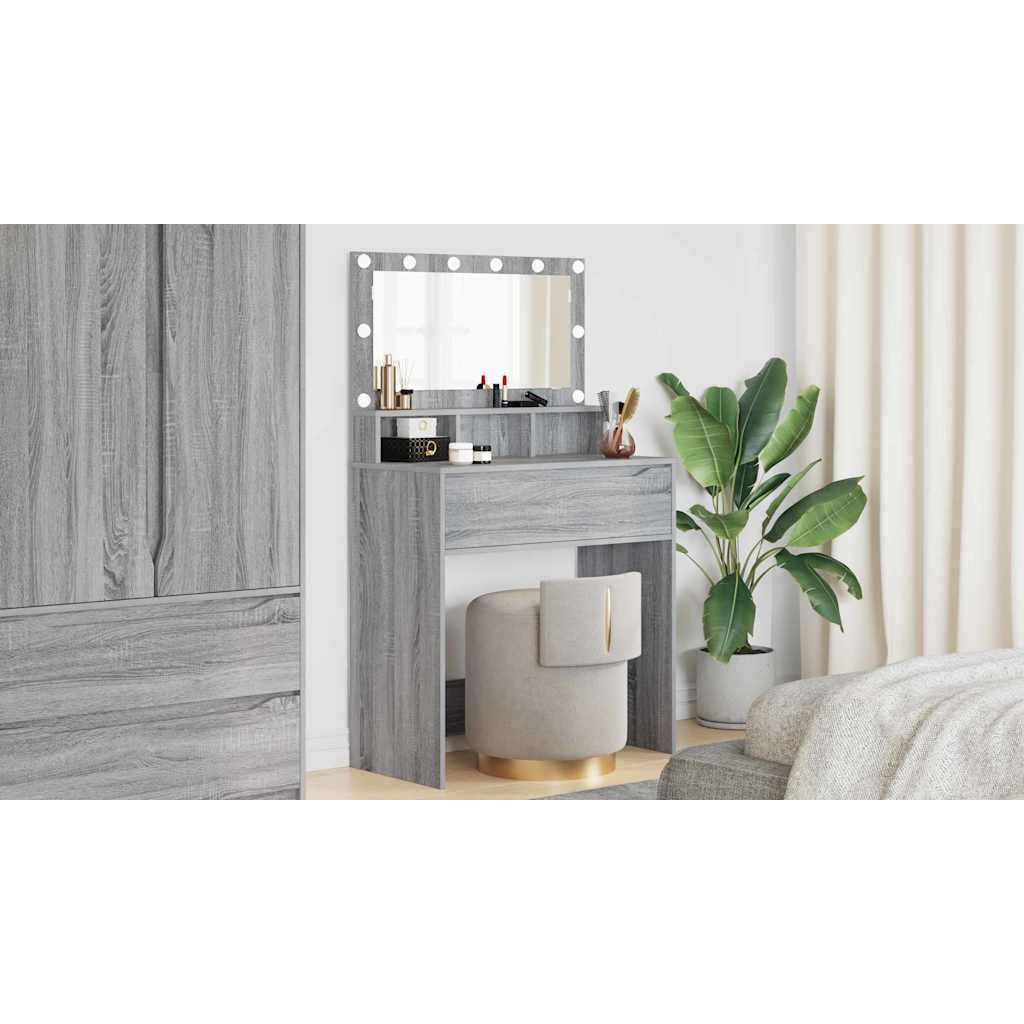 Bedroom Dressing Tables Grey Sonoma 80 x 39.6 x 135 cm
