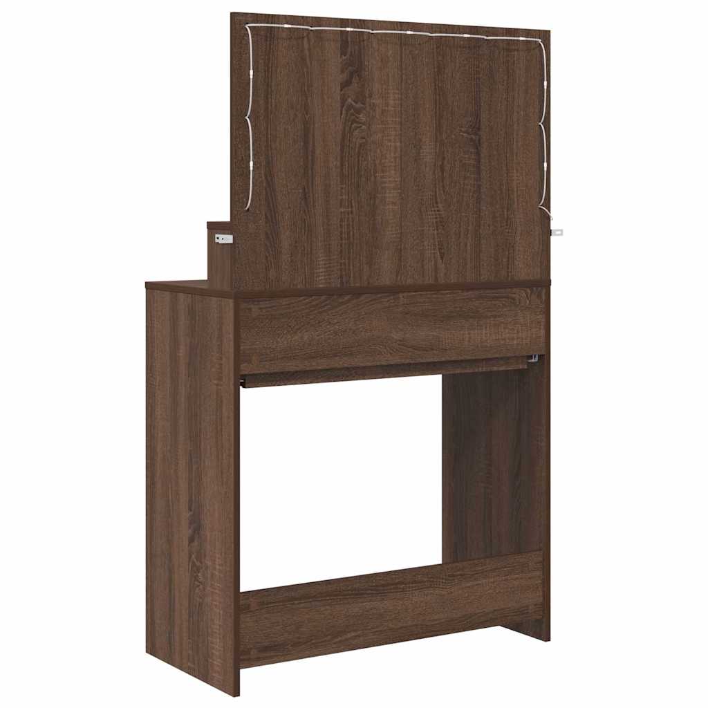 Bedroom Dressing Tables Brown Oak 80 x 39.6 x 135 cm