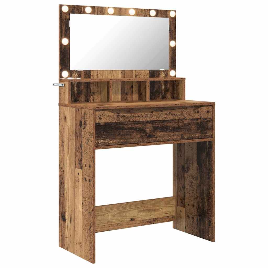 Bedroom Dressing Tables with Drawer Old Wood 80 x 39.6 x 135 cm