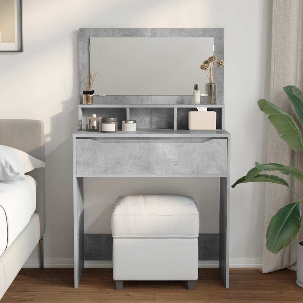 Bedroom Dressing Tables Concrete Grey 80 x 39.6 x 135 cm