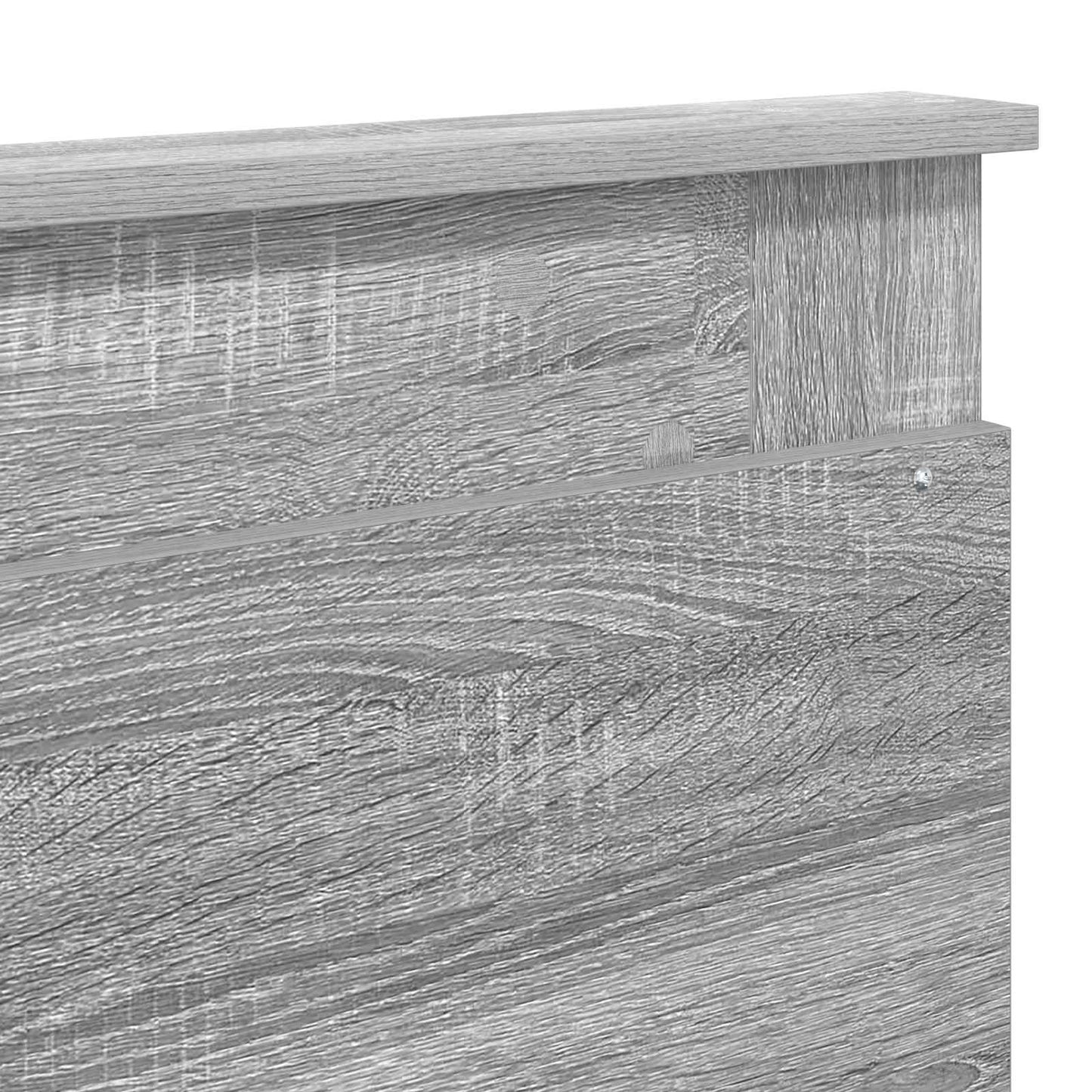 Headboard with Headboard Grey Sonoma 200 cm Engineered Wood