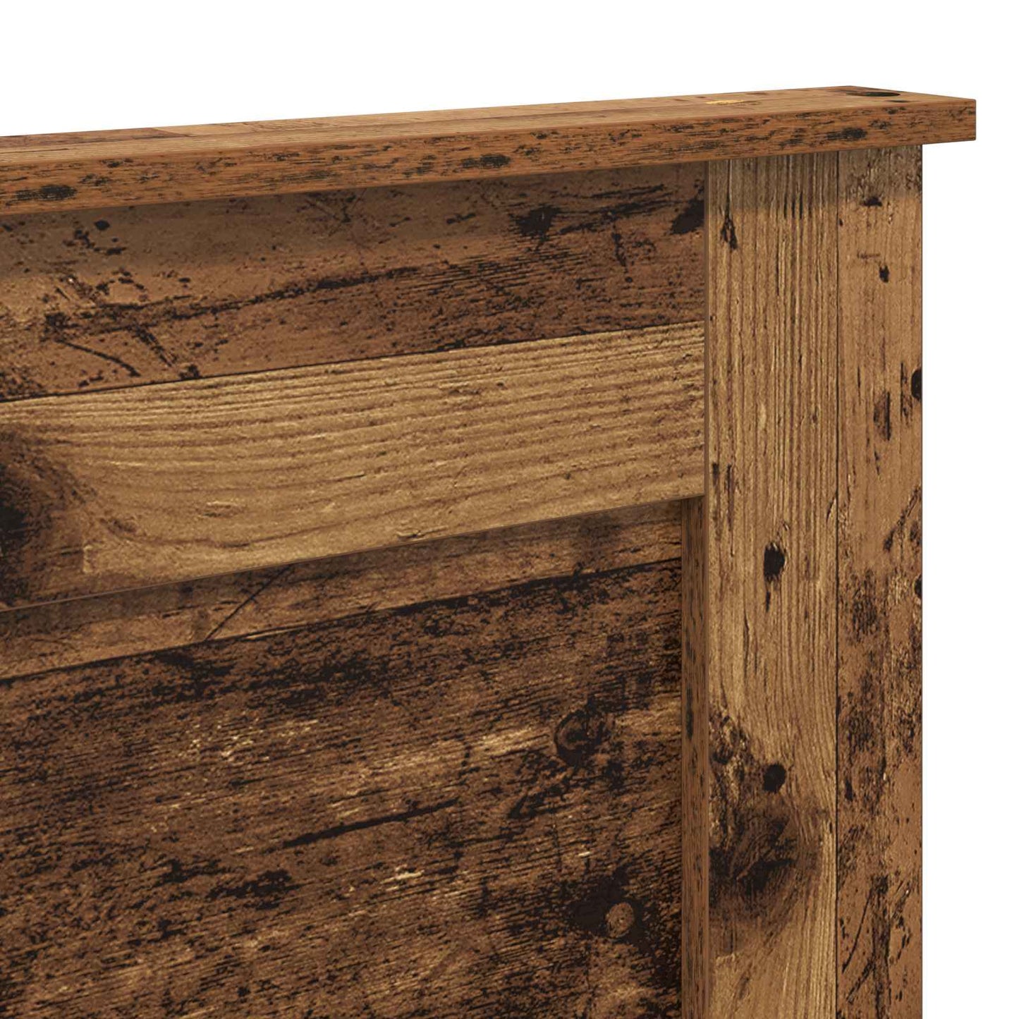 Headboard with Headboard Old Wood 200 cm Engineered Wood