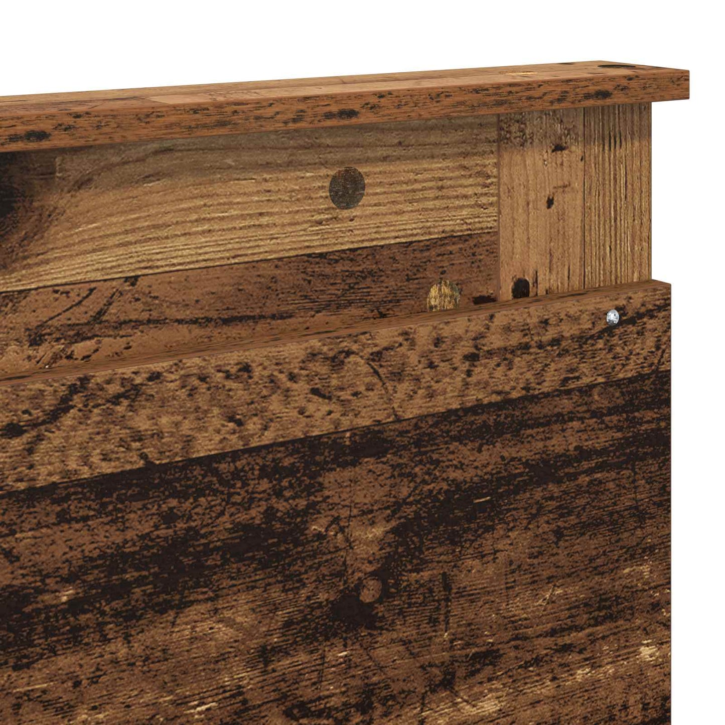 Headboard with Headboard Old Wood 200 cm Engineered Wood