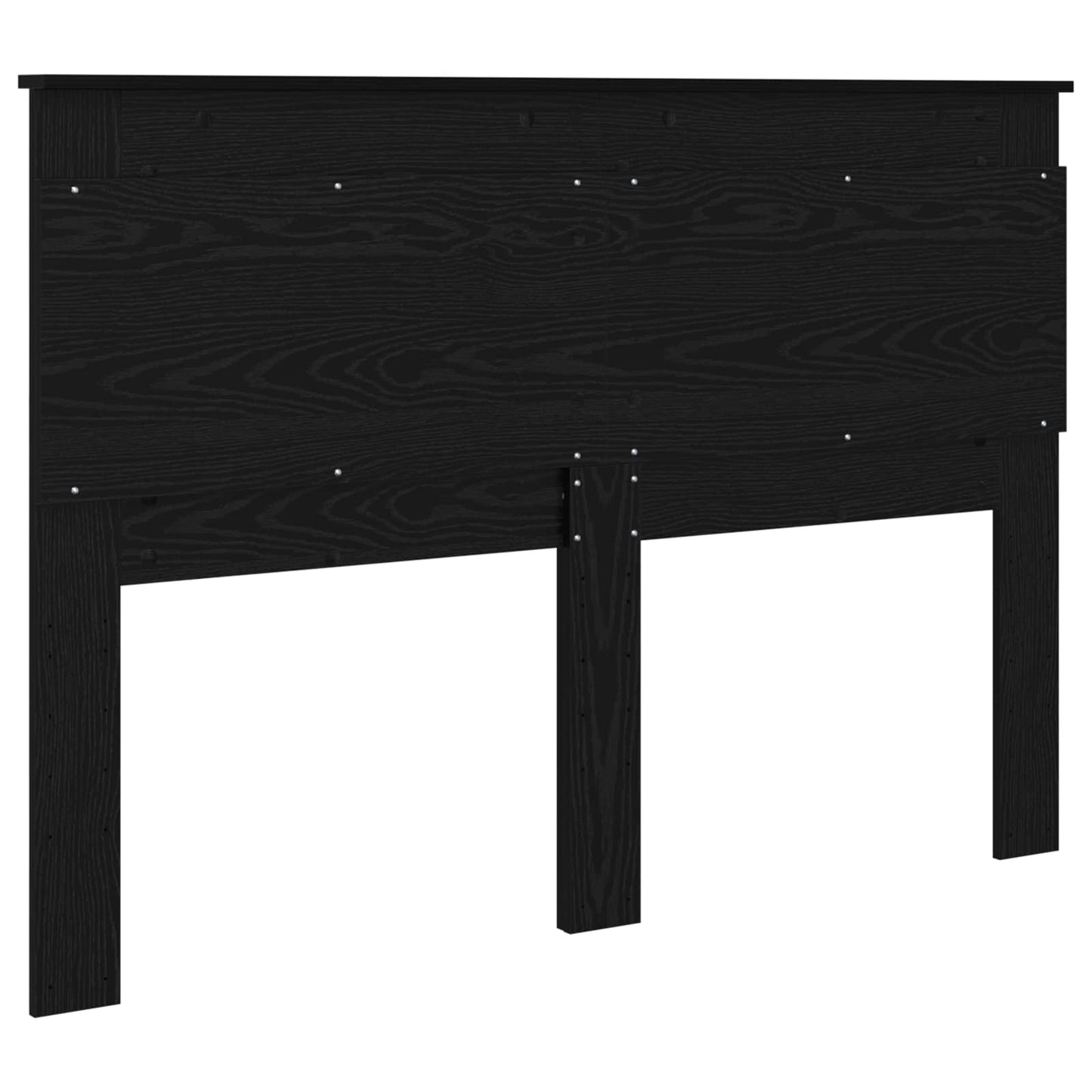 Headboard with Headboard Black Oak 150 cm Engineered Wood