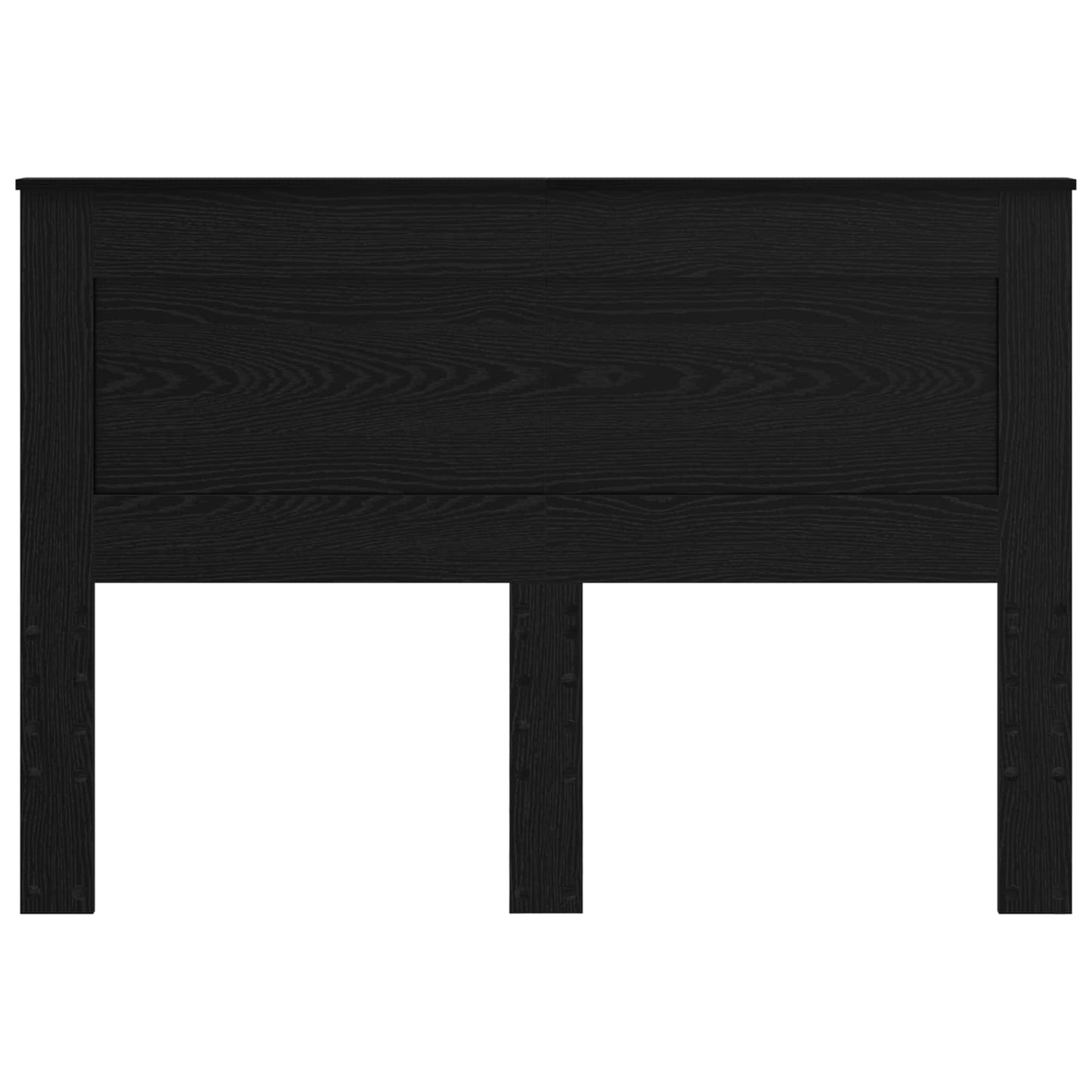 Headboard with Headboard Black Oak 150 cm Engineered Wood