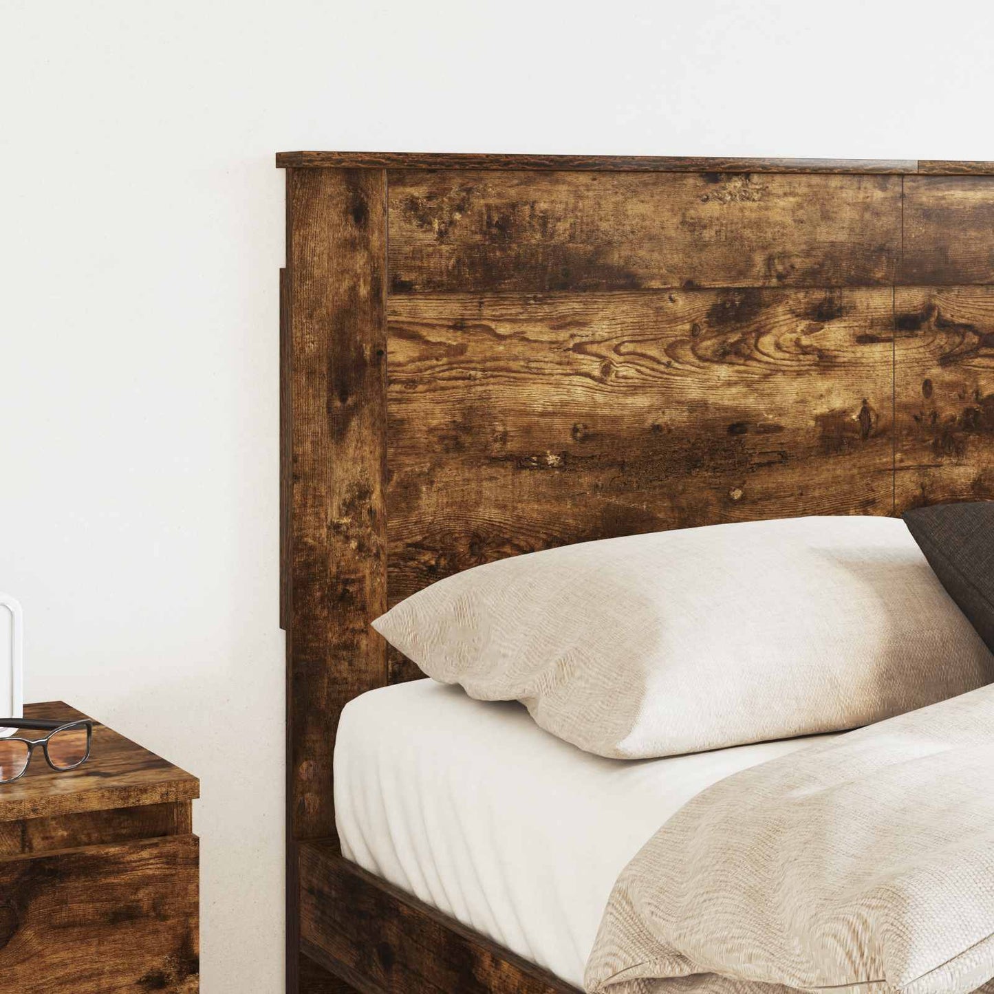 Headboard with Headboard Smoked Oak 140 cm Engineered Wood