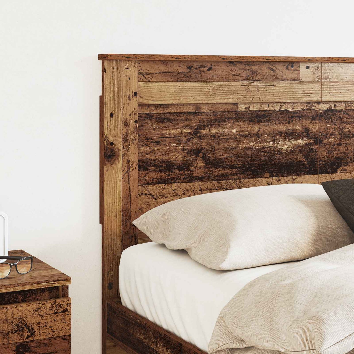 Headboard with Headboard Old Wood 140 cm Engineered Wood