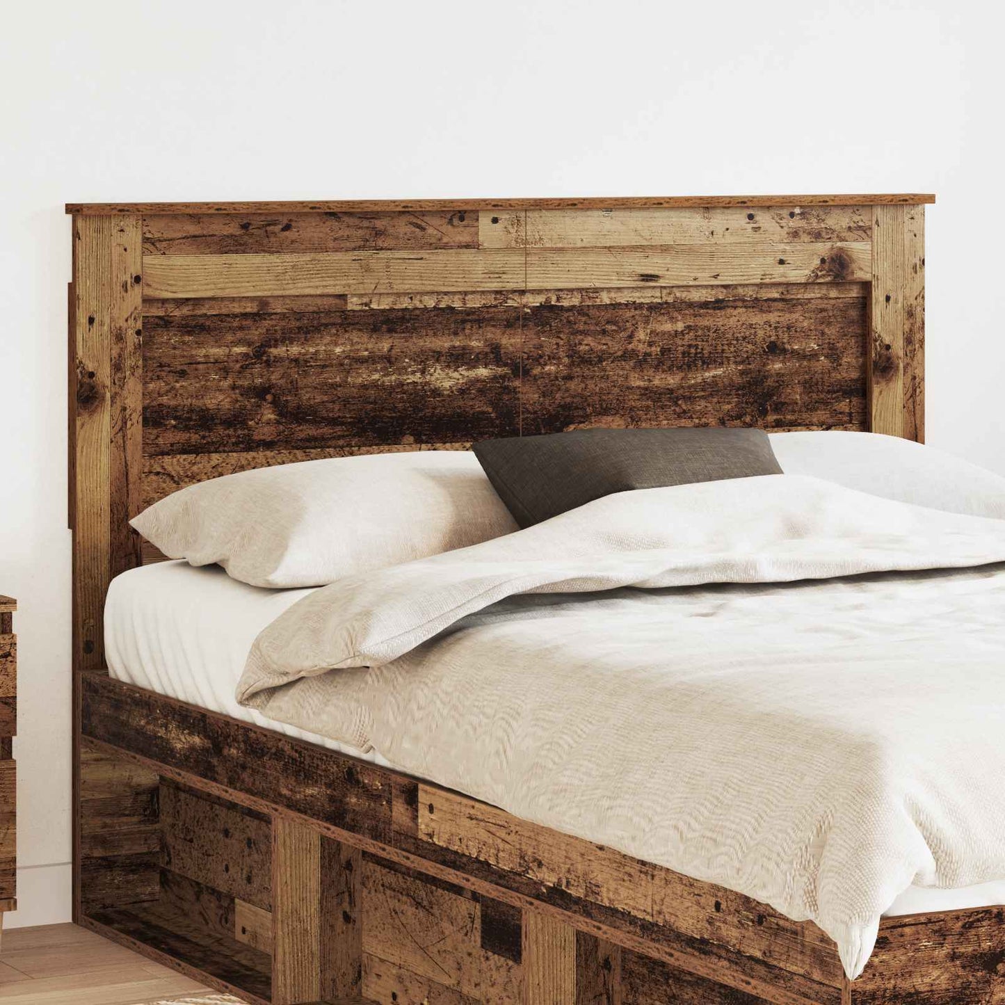 Headboard with Headboard Old Wood 140 cm Engineered Wood
