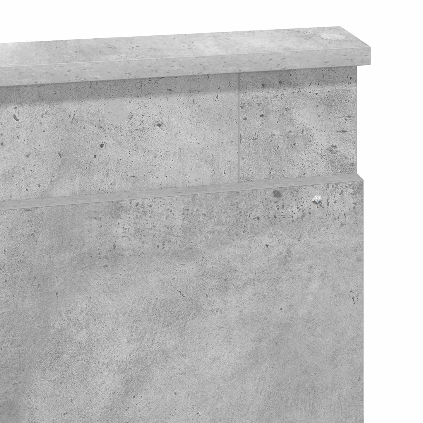 Headboard with Headboard Concrete Grey 135 cm Engineered Wood