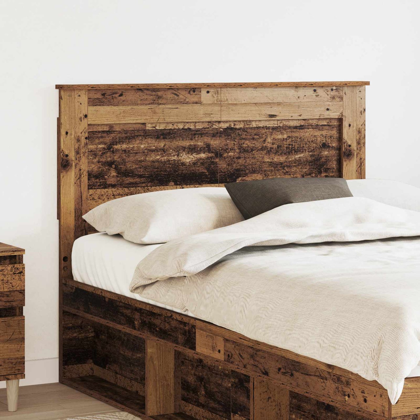 Headboard with Headboard Old Wood 135 cm Engineered Wood