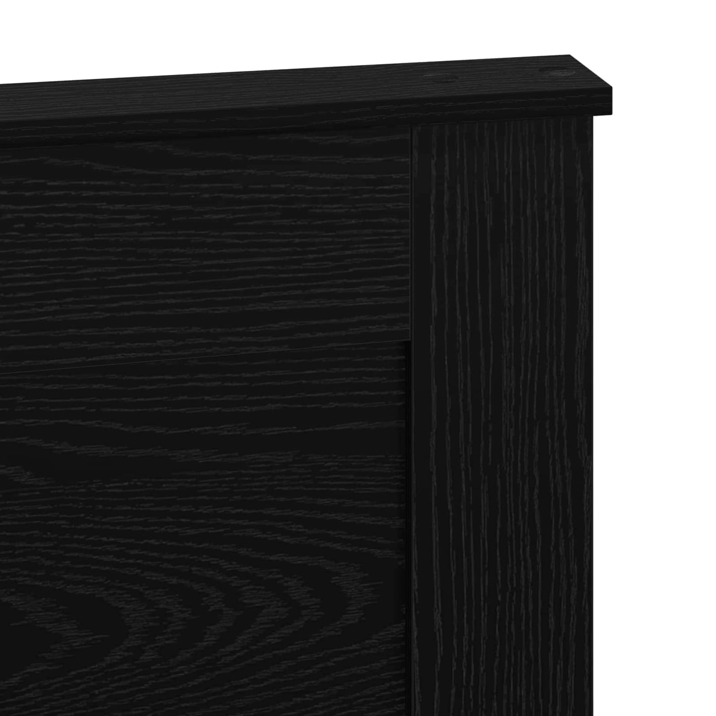 Headboard with Headboard Black Oak 120 cm Engineered Wood