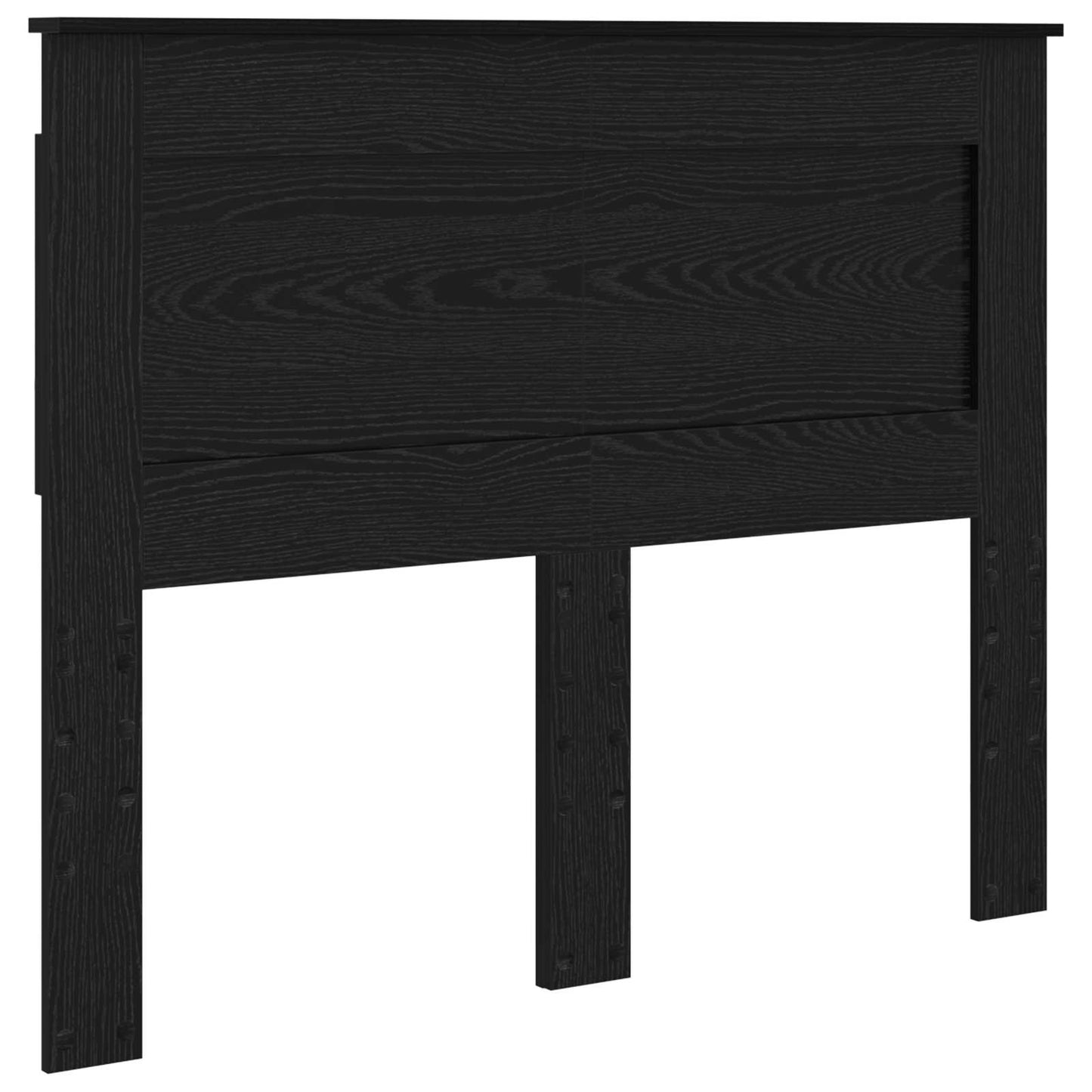 Headboard with Headboard Black Oak 120 cm Engineered Wood