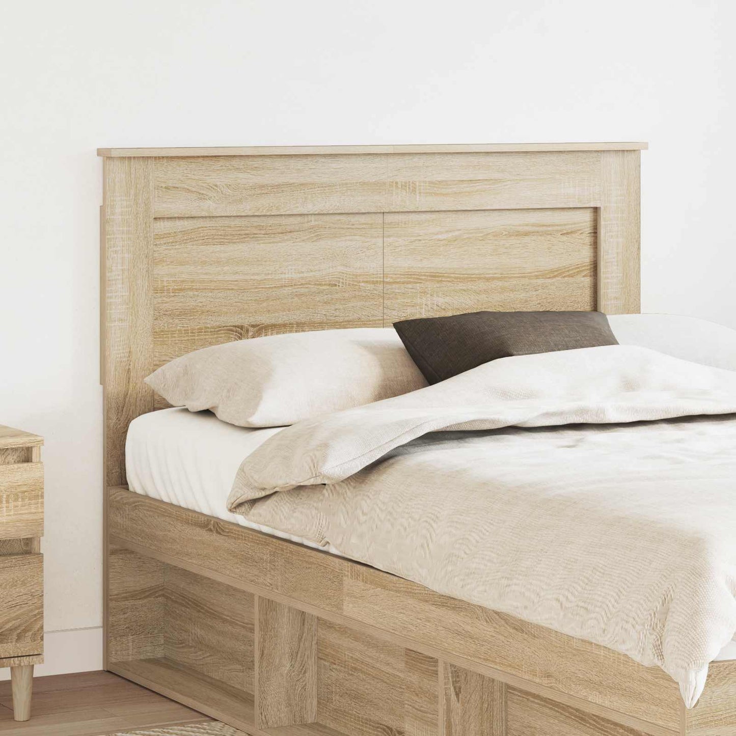 Headboard with Headboard Sonoma Oak 120 cm Engineered Wood