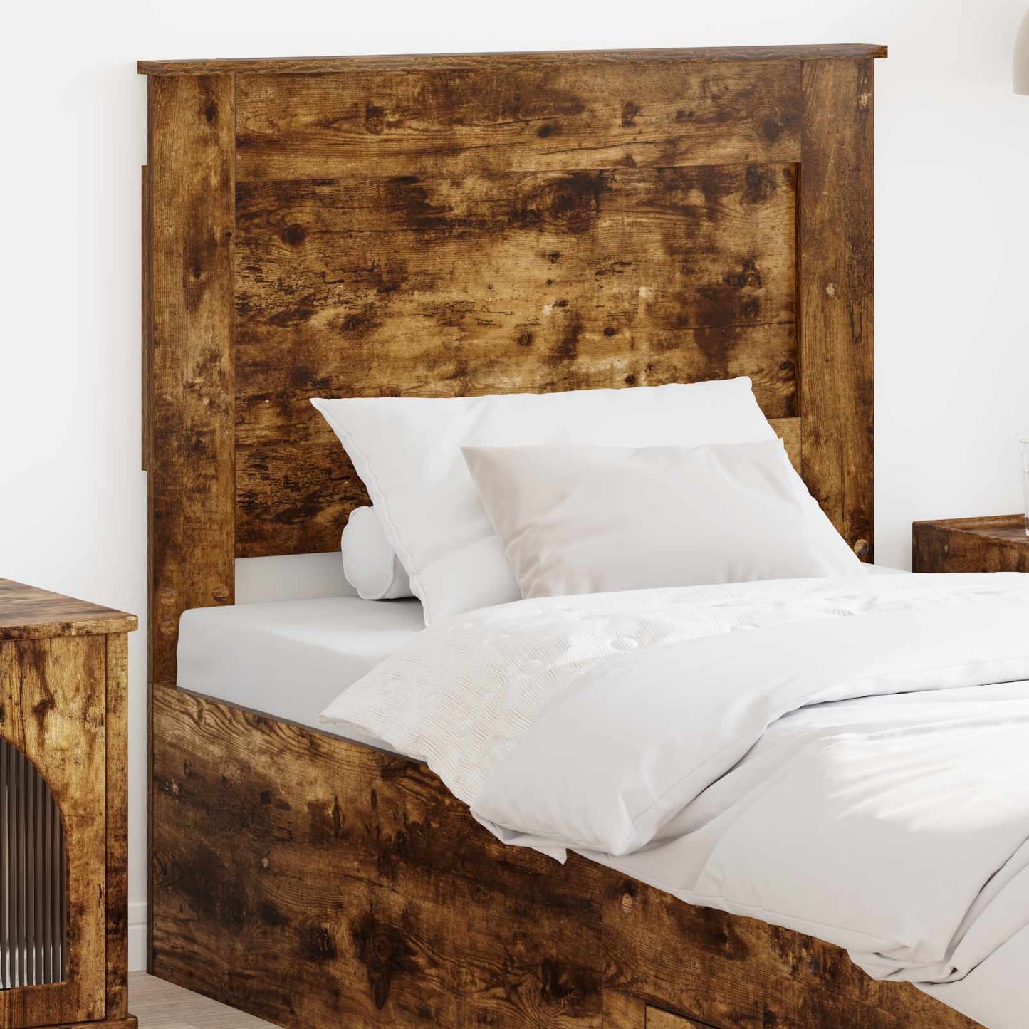 Headboard with Headboard Smoked Oak 100 cm Engineered Wood