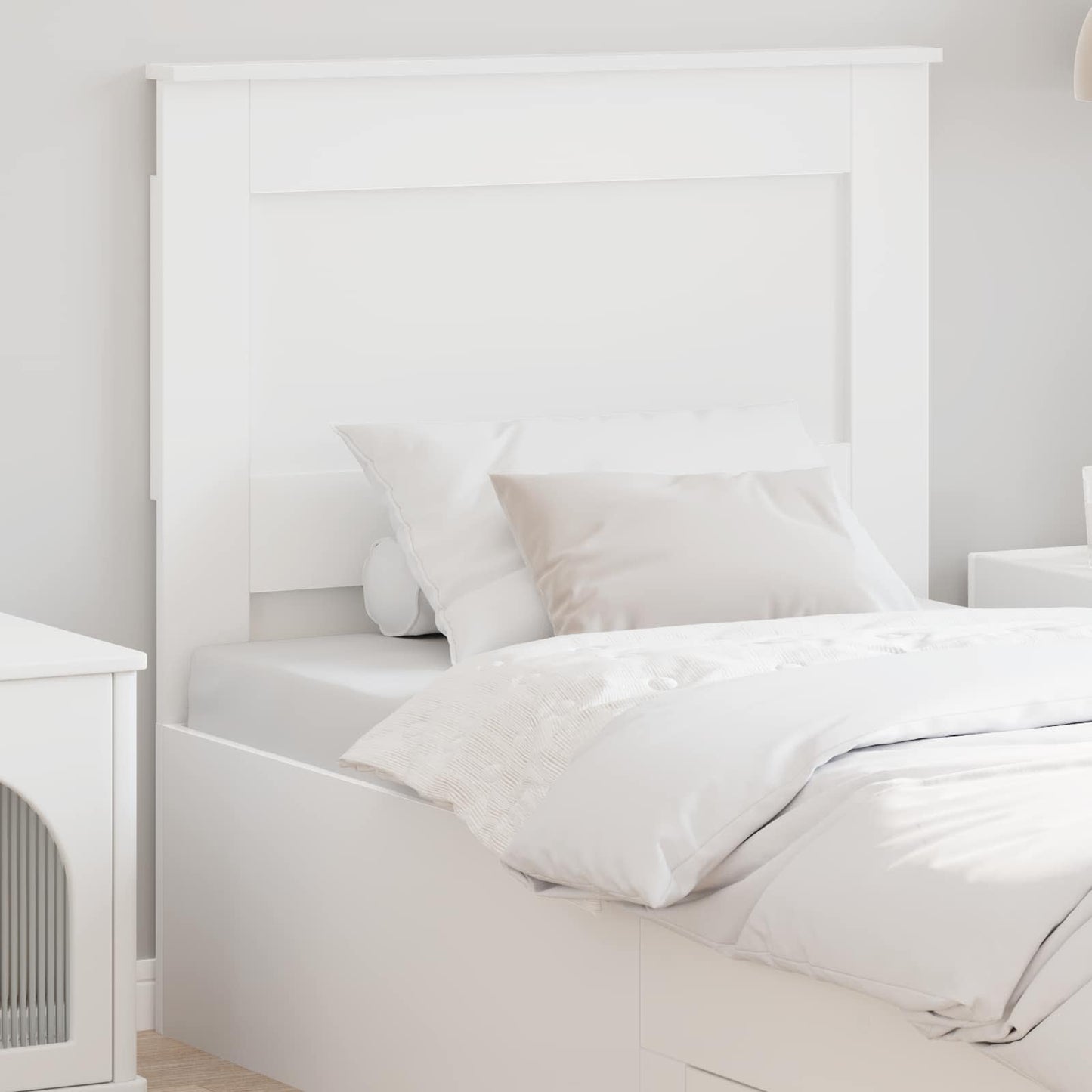 Headboard with Headboard White 75 cm Engineered Wood
