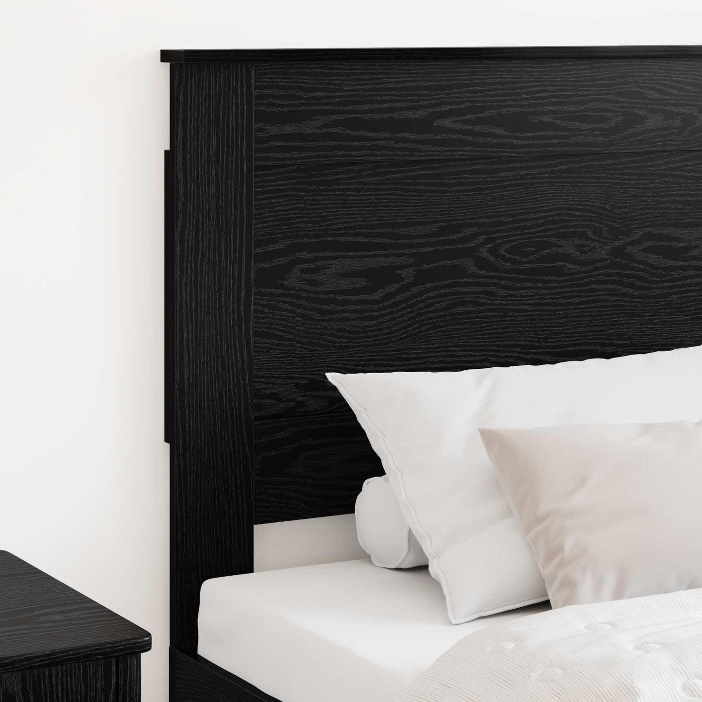 Headboard with Headboard Black Oak 75 cm Engineered Wood