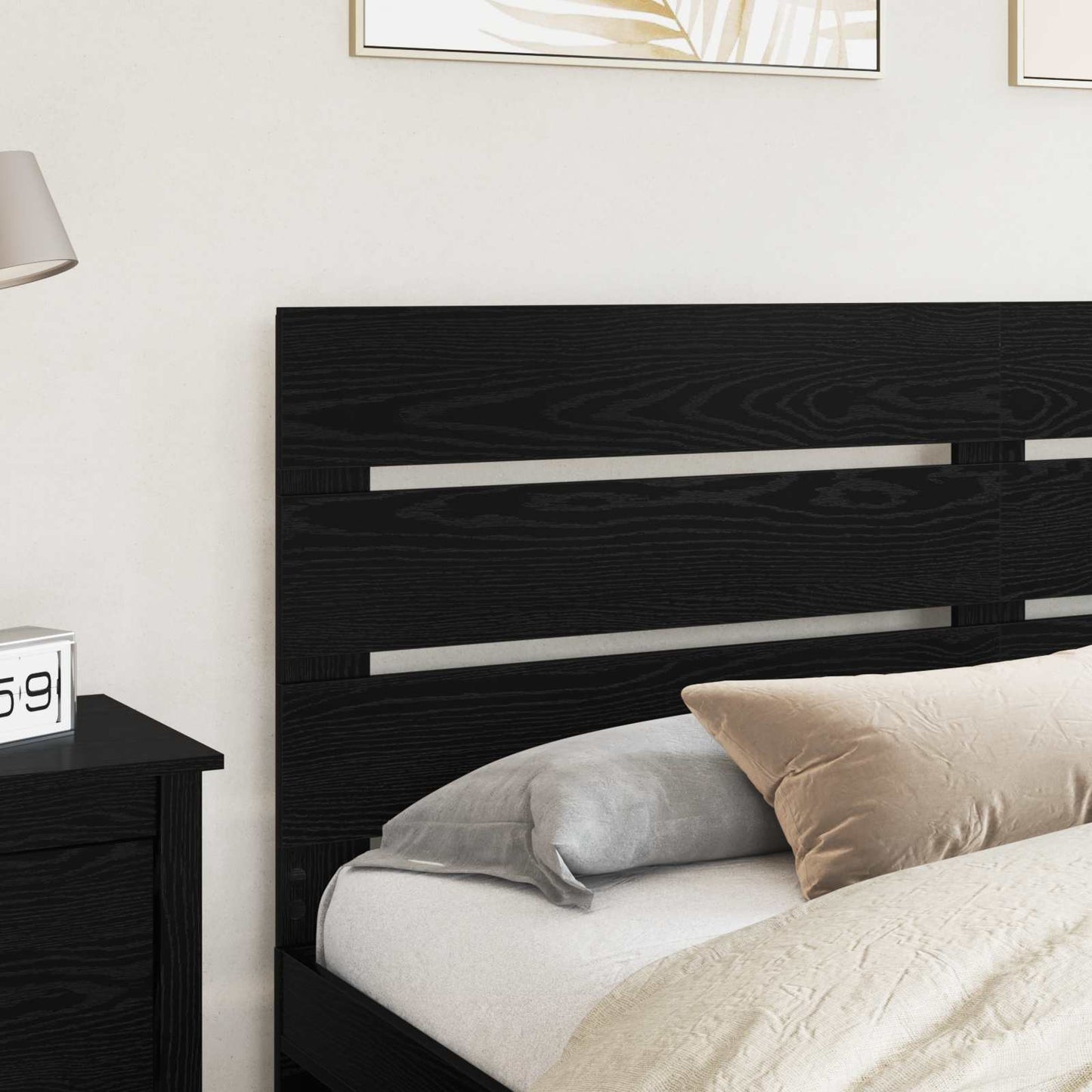 Headboard Black Oak 100 cm Engineered Wood