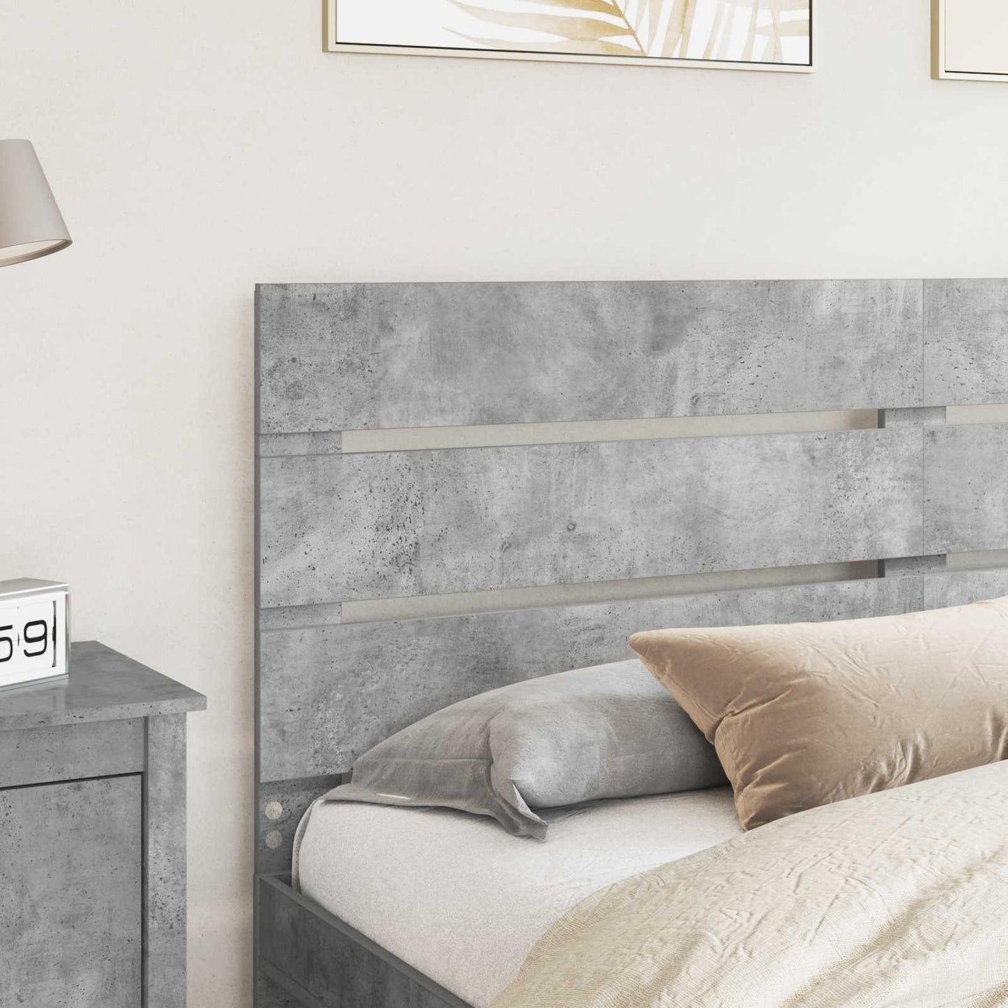 Headboard Concrete Grey 100 cm Engineered Wood