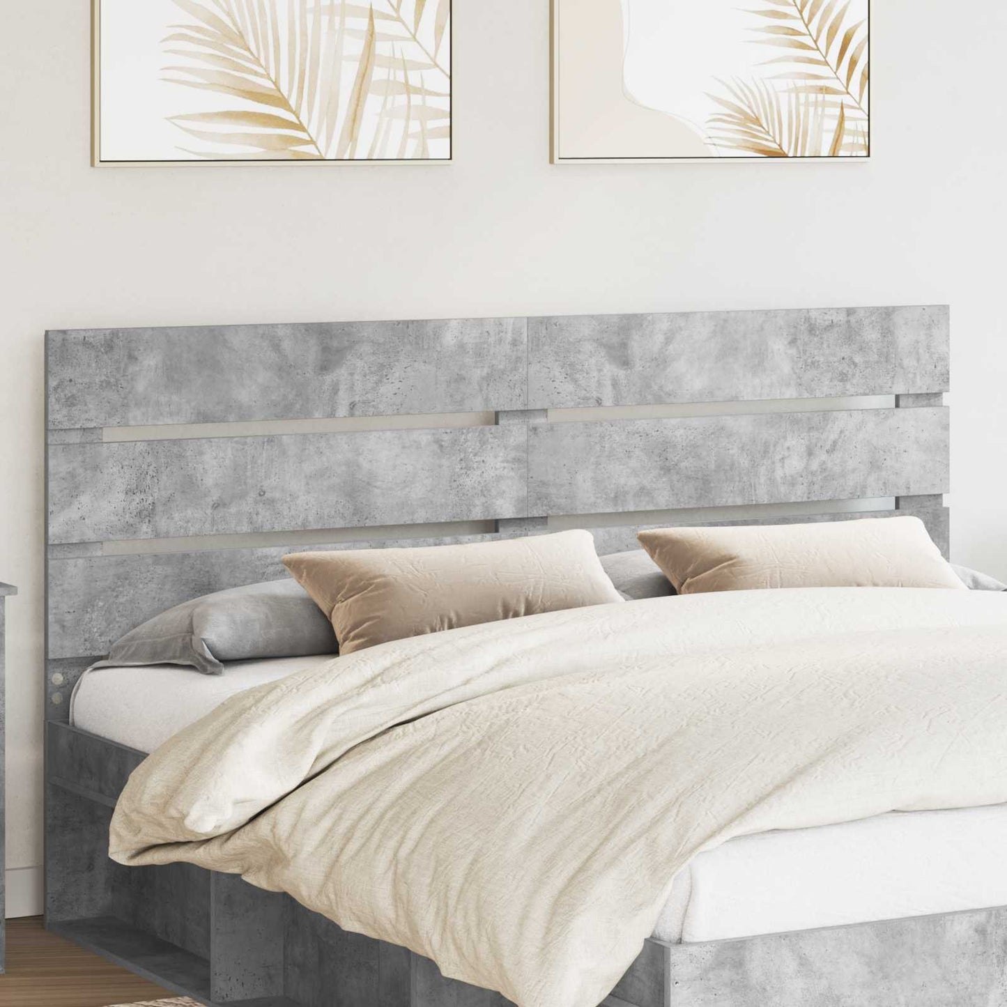 Headboard Concrete Grey 100 cm Engineered Wood