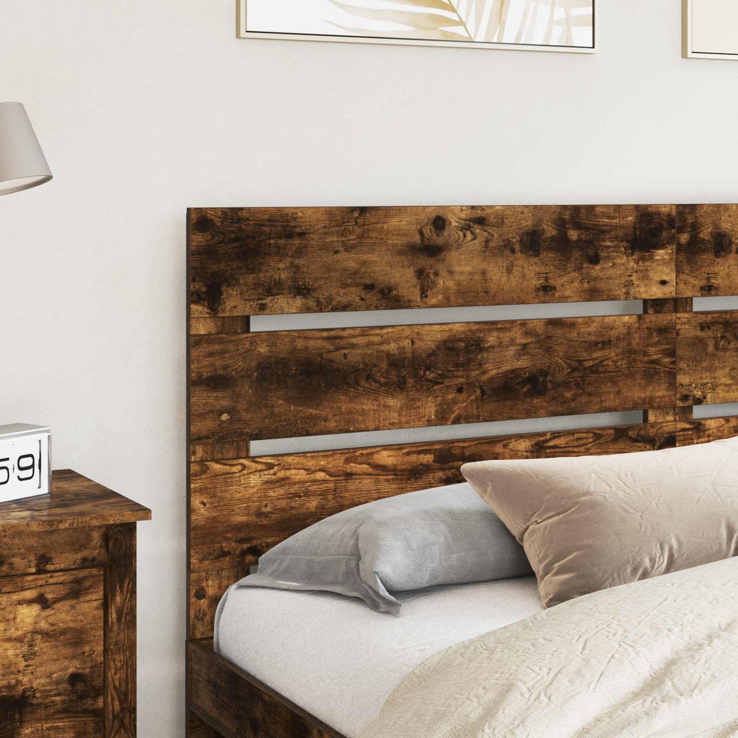 Headboard Smoked Oak 100 cm Engineered Wood