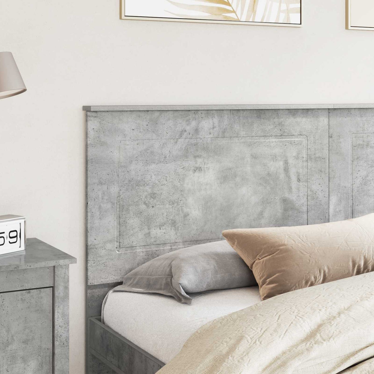 Headboard Concrete Grey 100 cm Engineered Wood