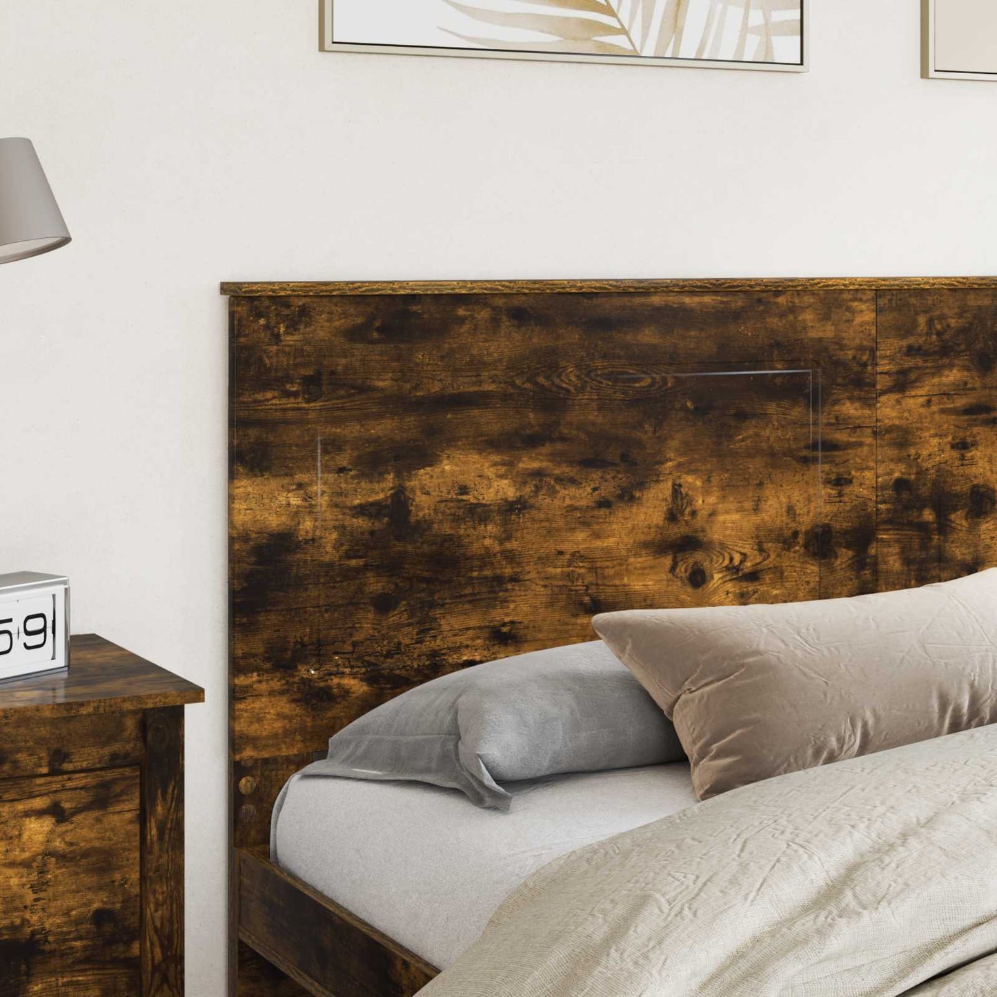 Headboard Smoked Oak 100 cm Engineered Wood