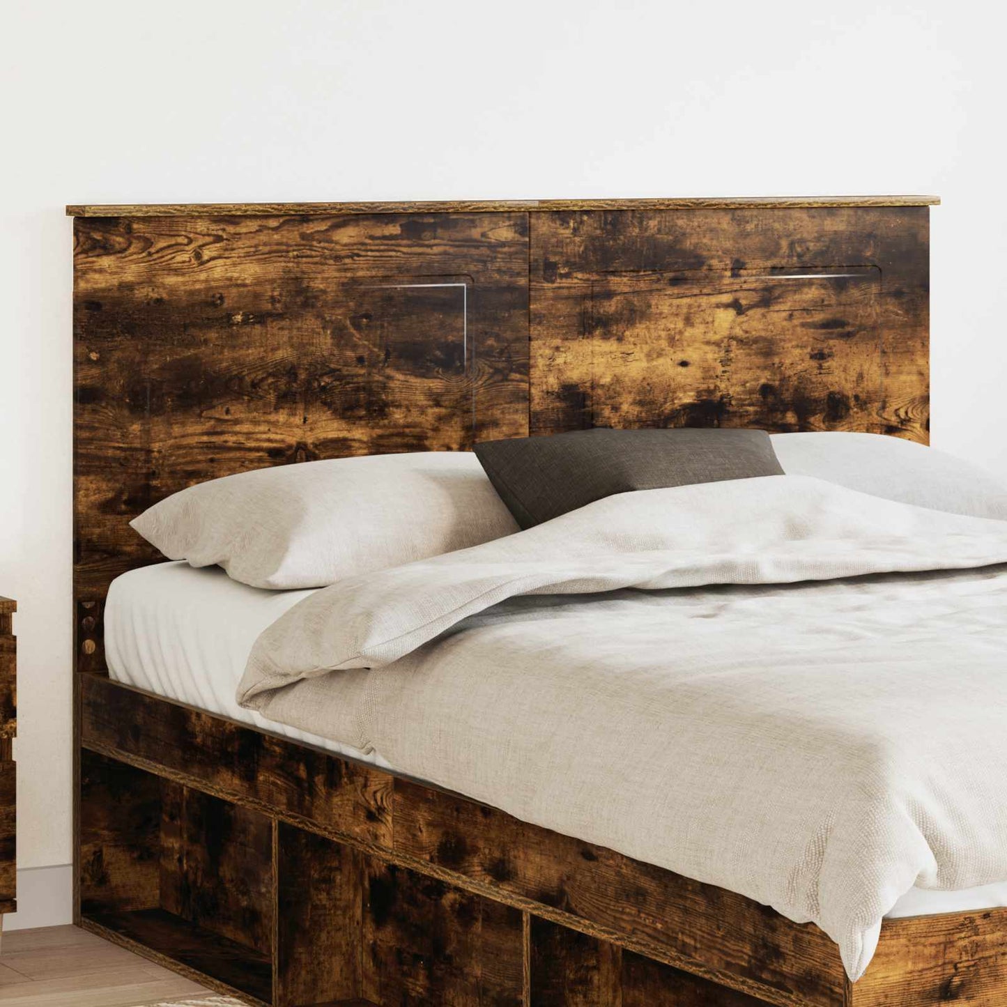 Headboard Smoked Oak 100 cm Engineered Wood