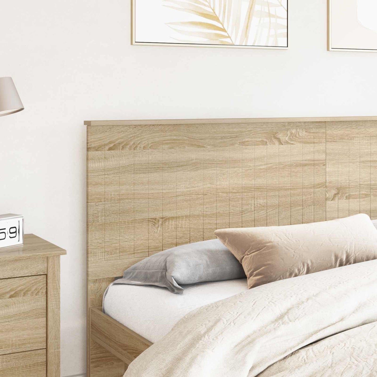 Headboard with Headboard Sonoma Oak 200 cm Engineered wood