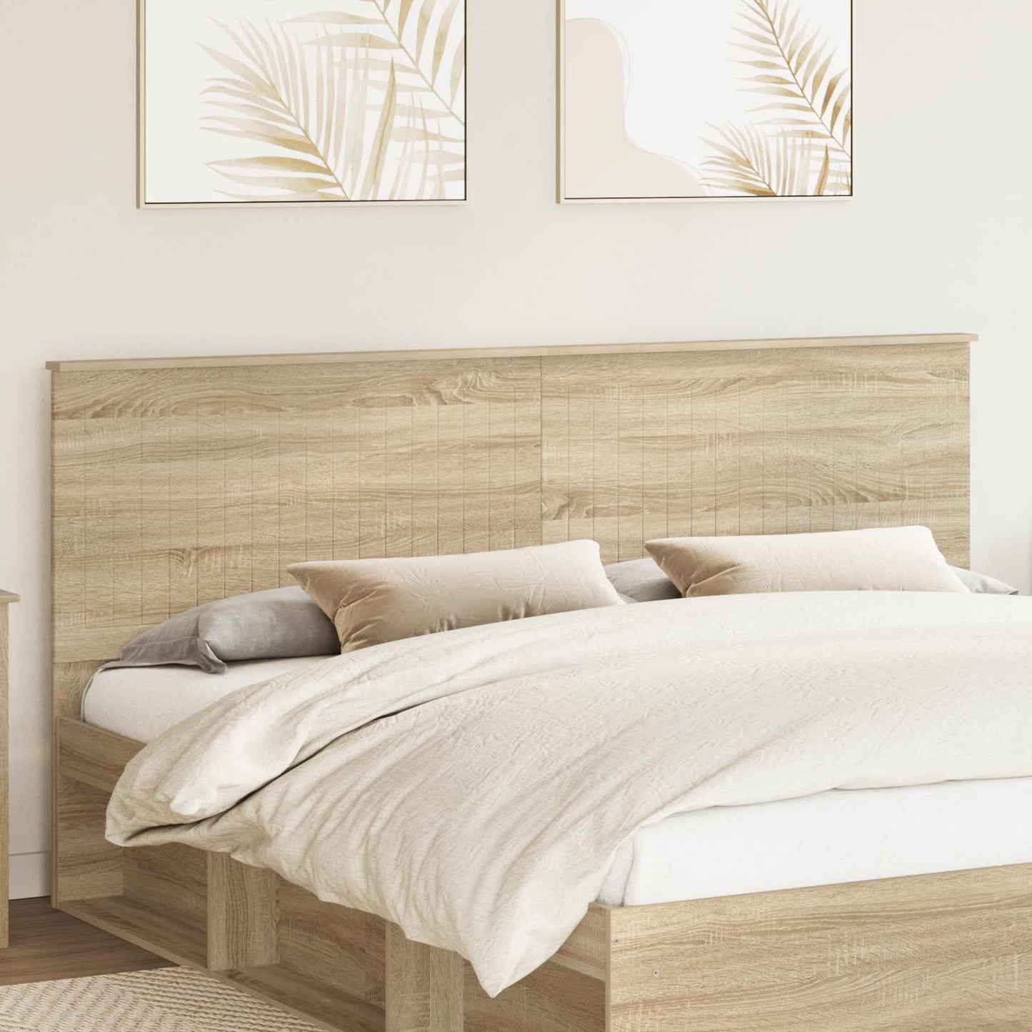 Headboard with Headboard Sonoma Oak 200 cm Engineered wood