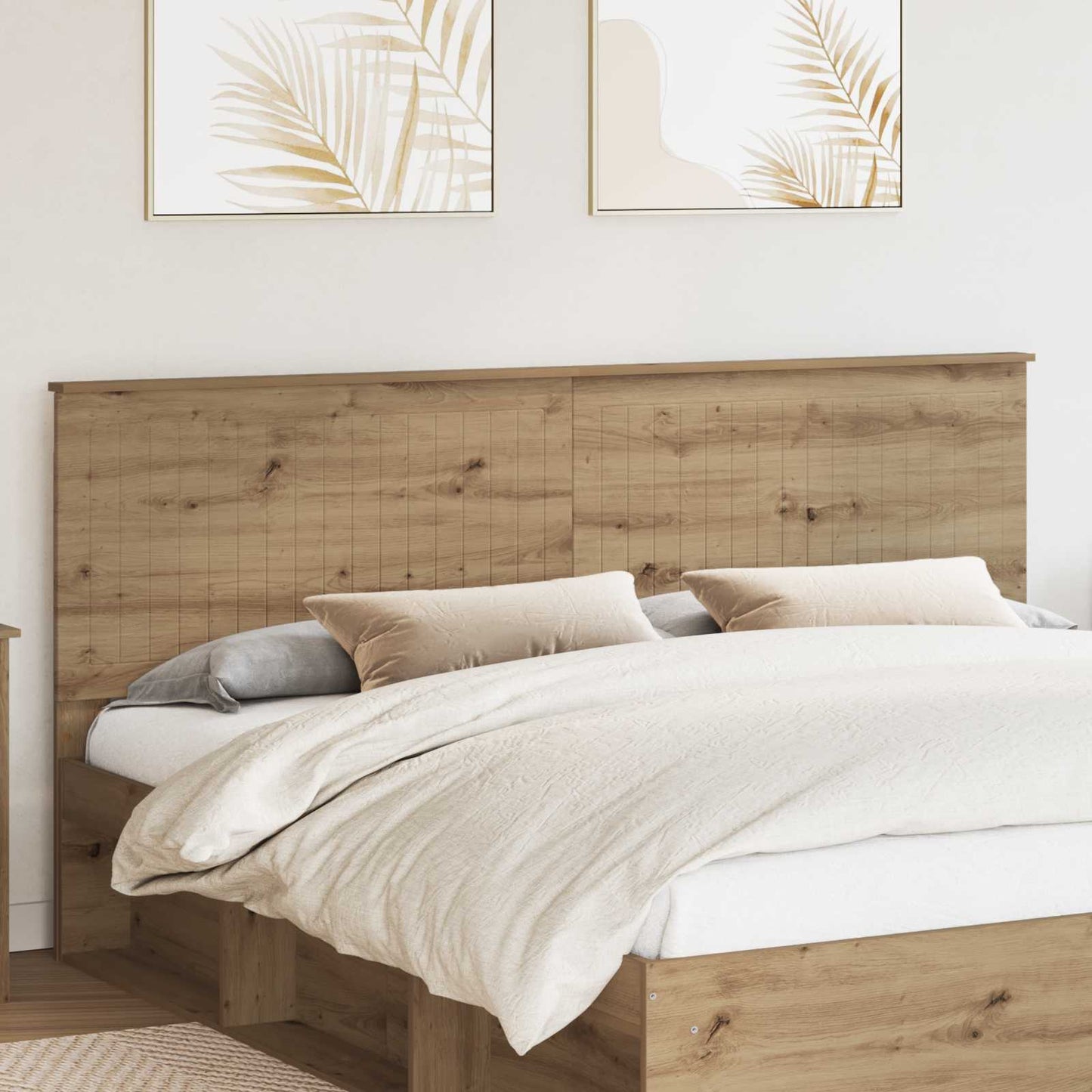 Headboard with Headboard Artisan Oak 200 cm Engineered wood