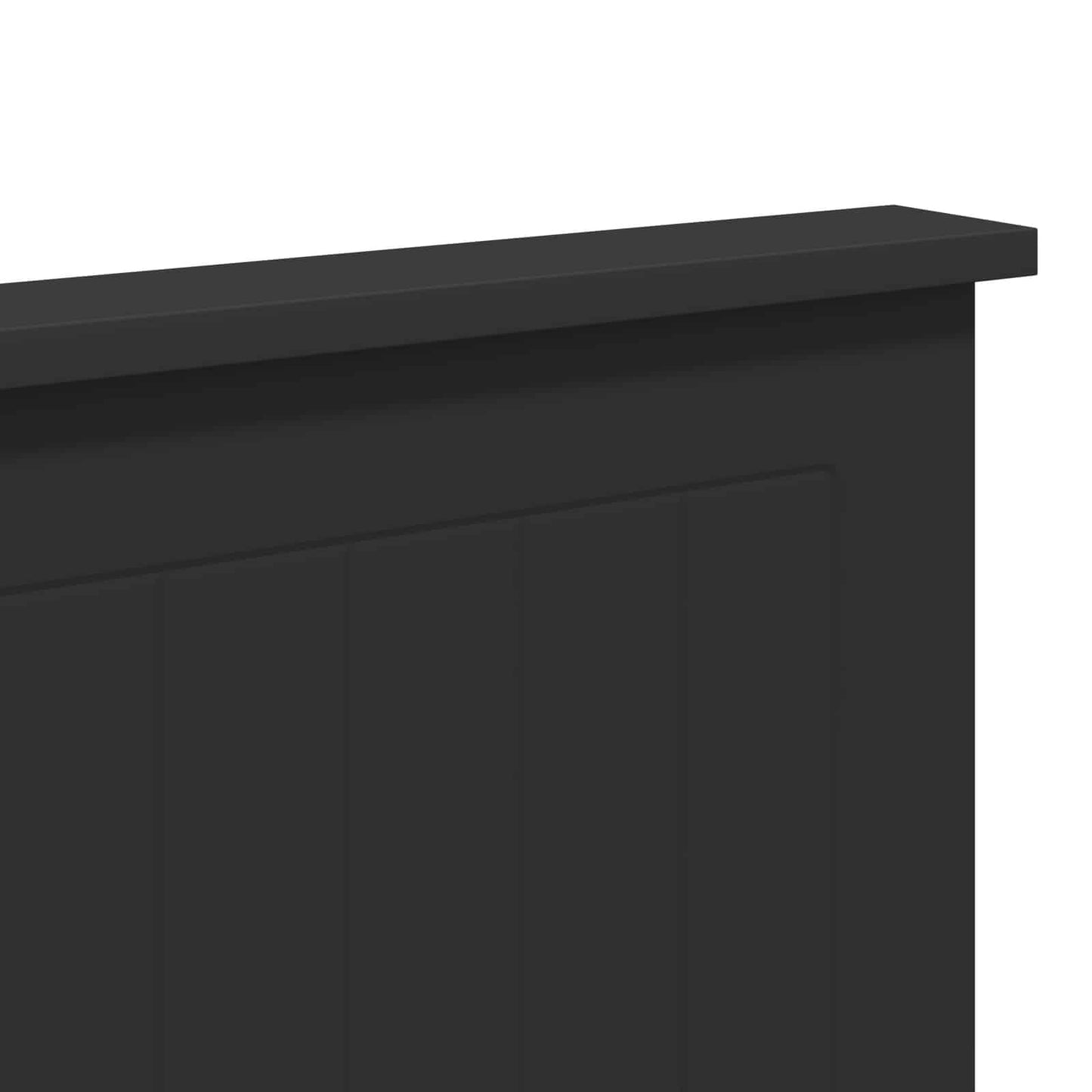 Headboard with Headboard Black Oak 180 cm Engineered wood