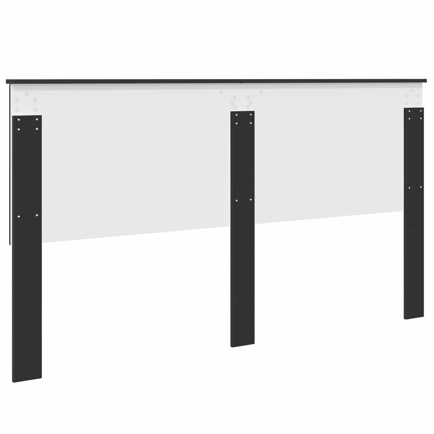 Headboard with Headboard Black Oak 180 cm Engineered wood