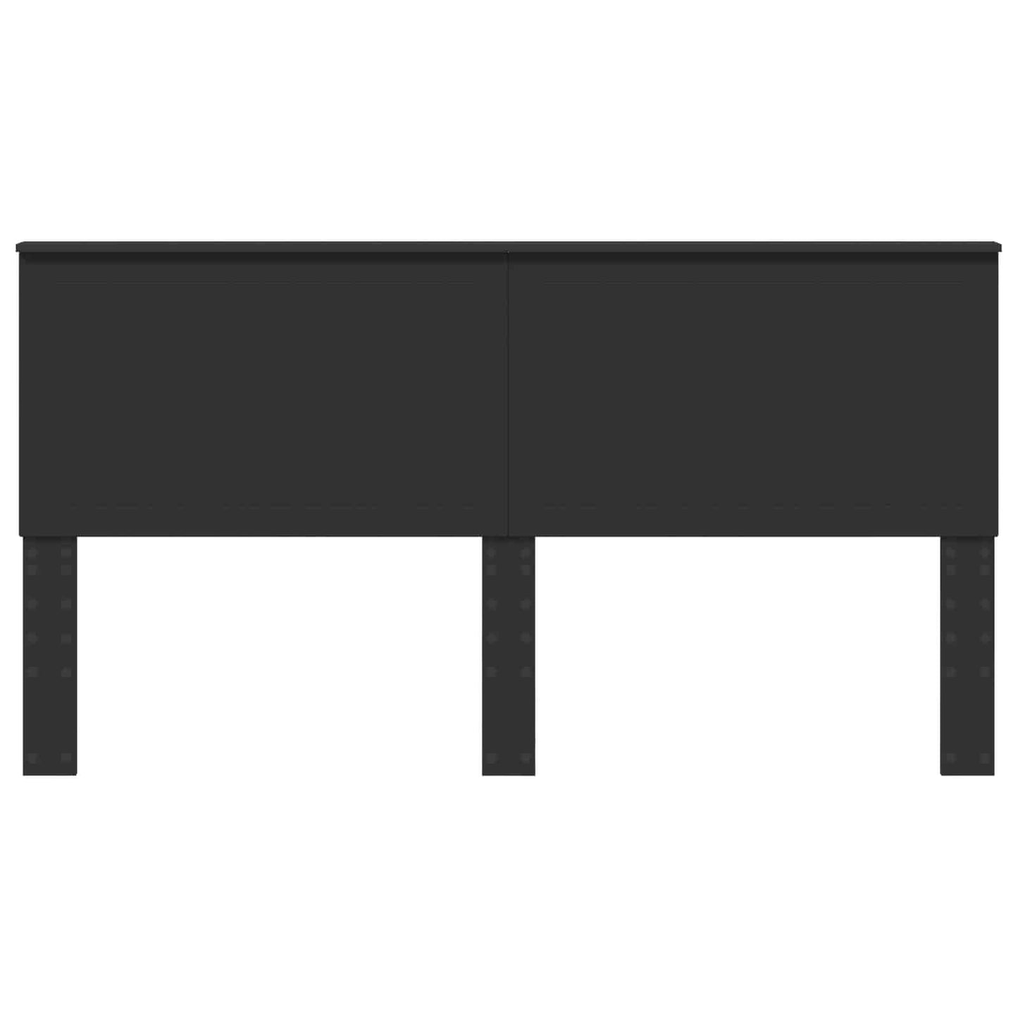 Headboard with Headboard Black Oak 180 cm Engineered wood