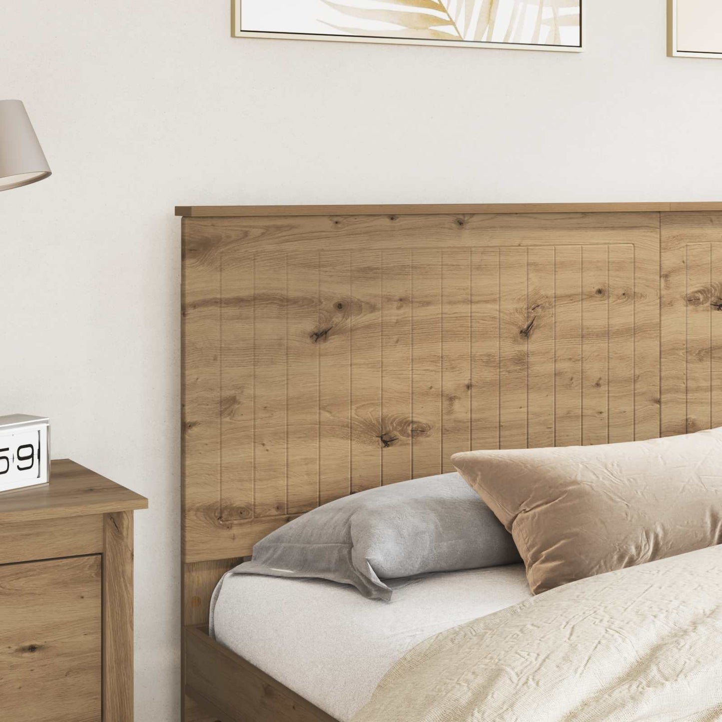 Headboard with Headboard Artisan Oak 180 cm Engineered wood