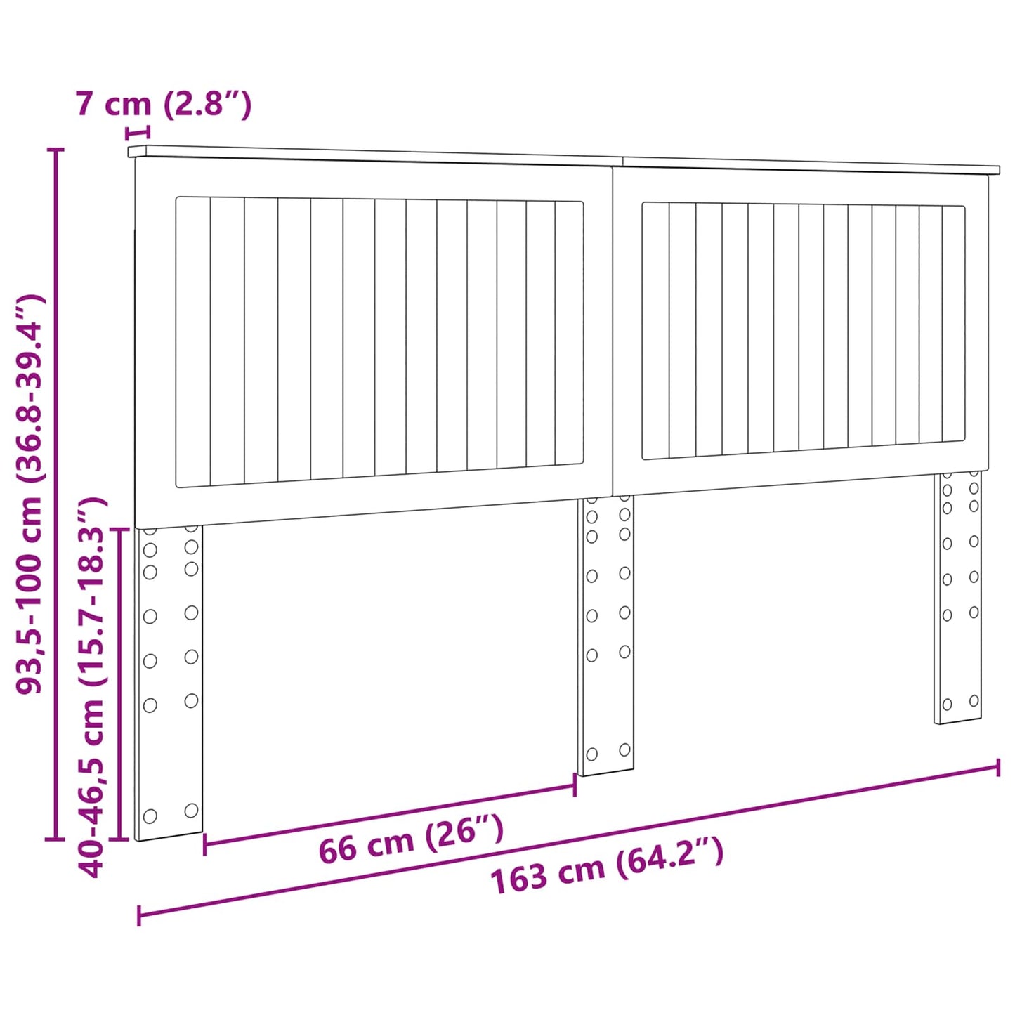 Headboard with Headboard Black Oak 160 cm Engineered wood