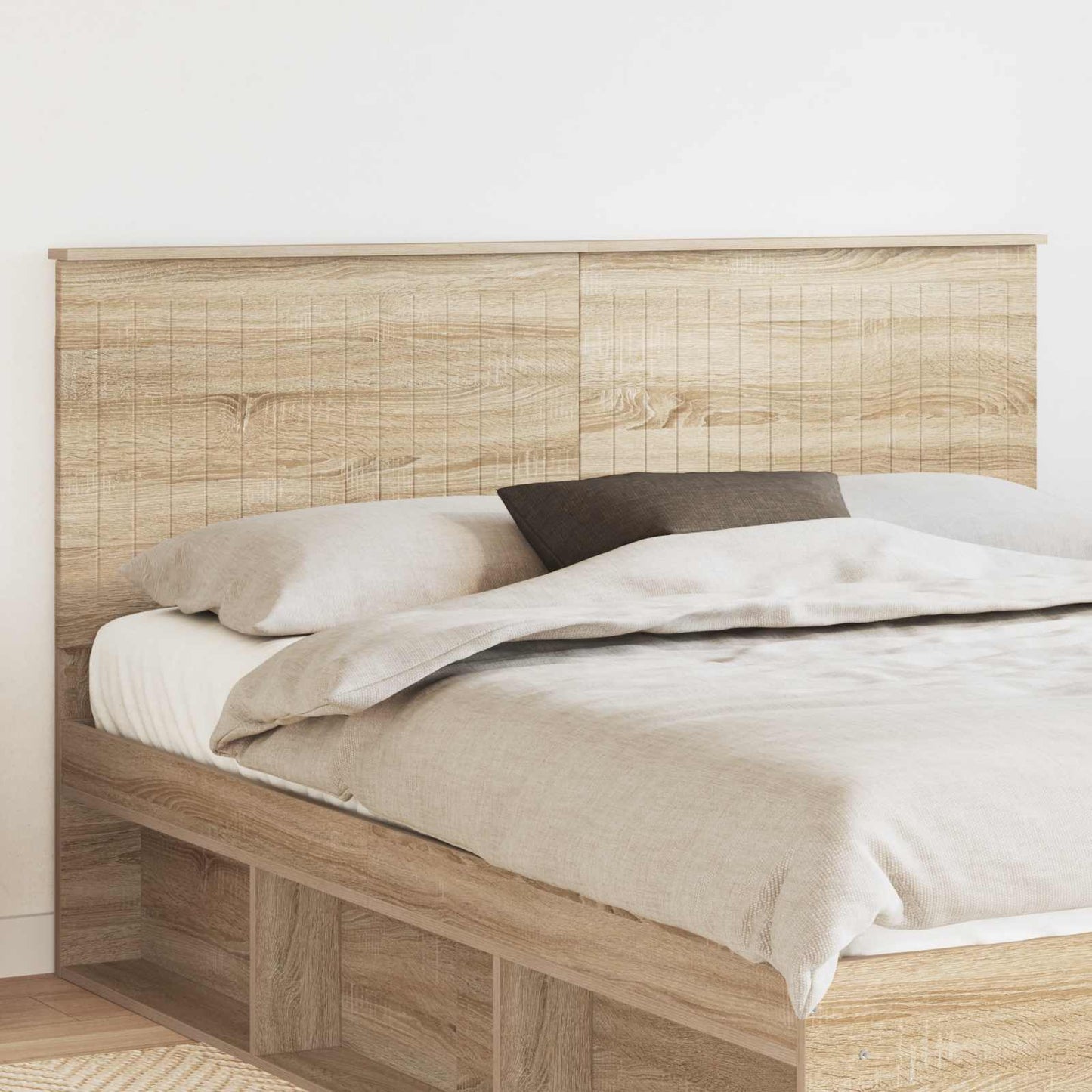 Headboard with Headboard Sonoma Oak 160 cm Engineered wood