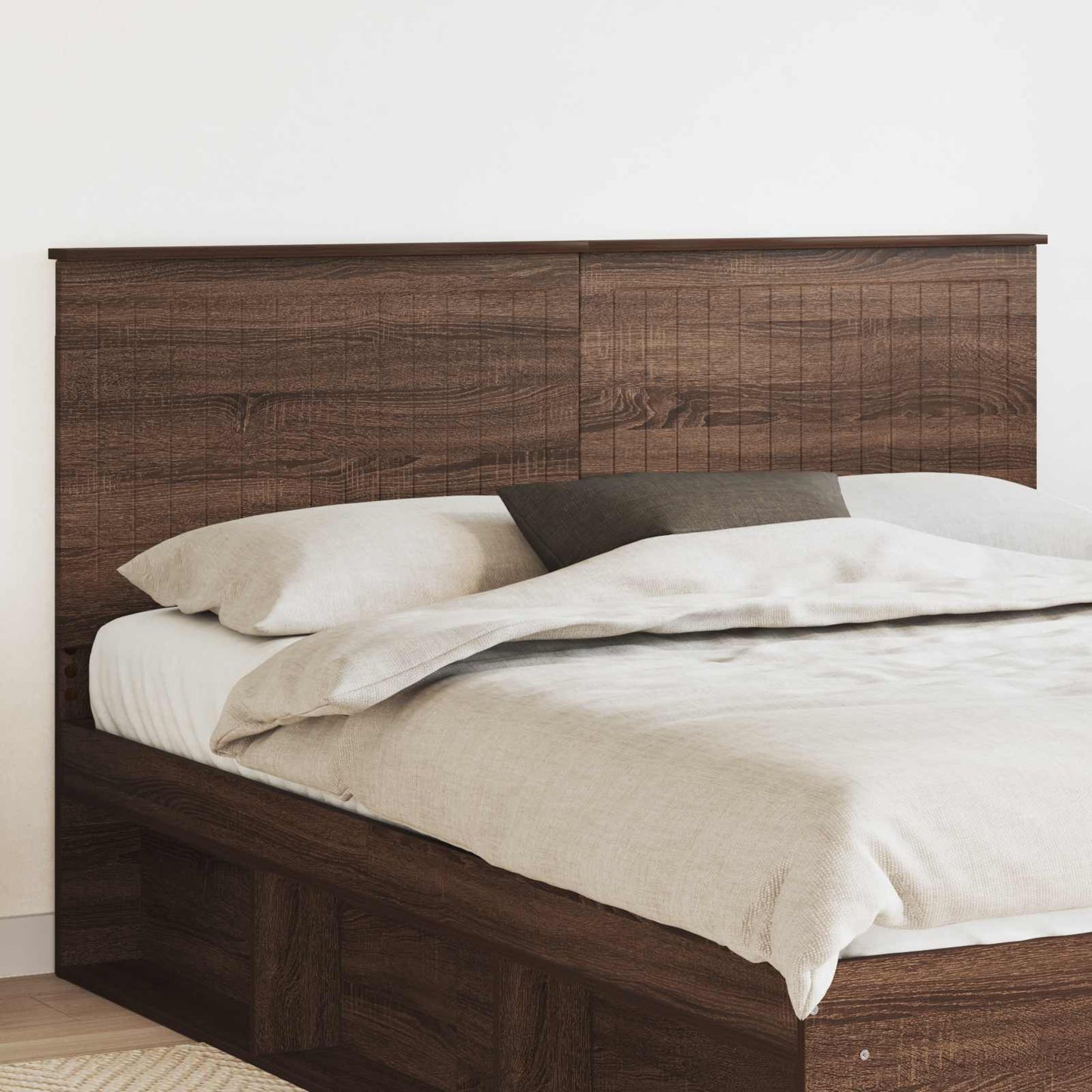 Headboard with Headboard Brown Oak 160 cm Engineered wood