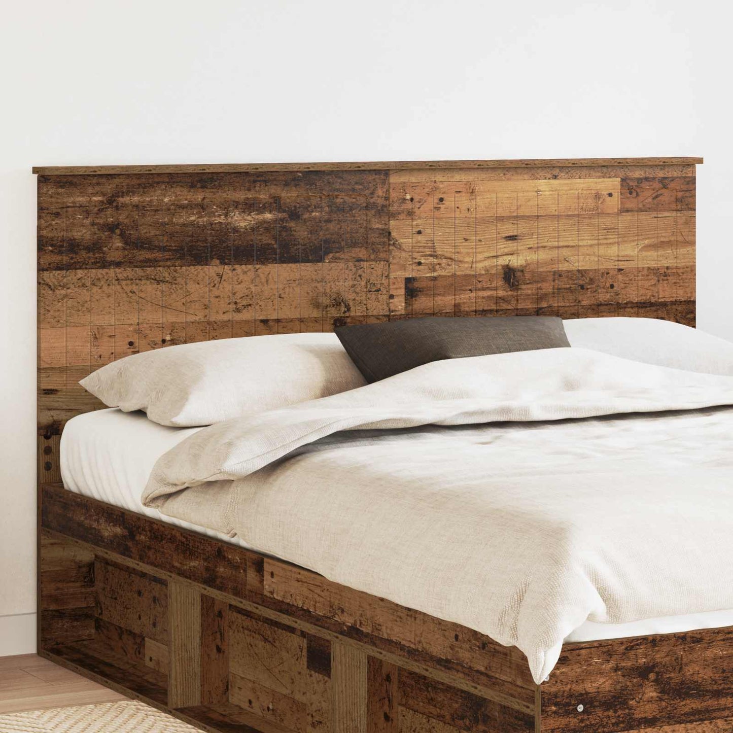 Headboard with Headboard Old Wood 160 cm Engineered wood