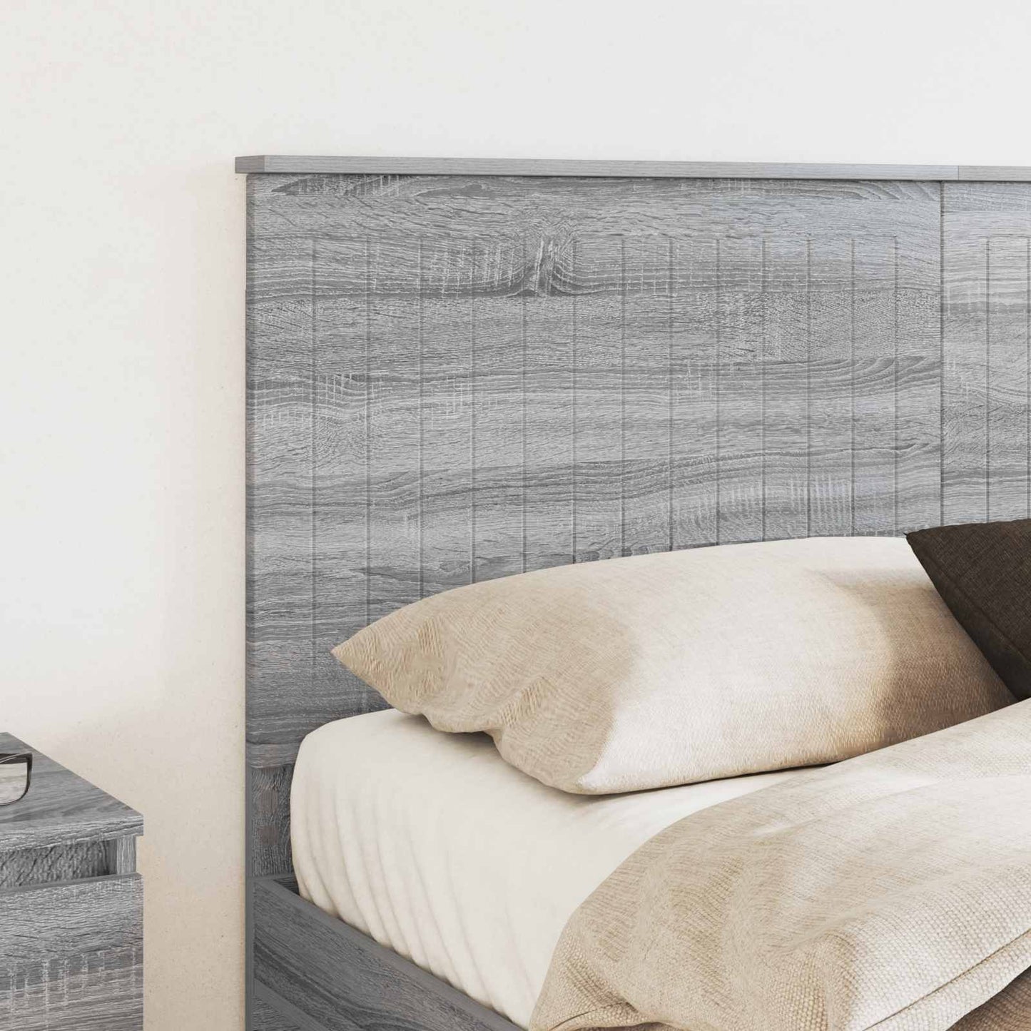 Headboard with Headboard Grey Sonoma 150 cm Engineered wood