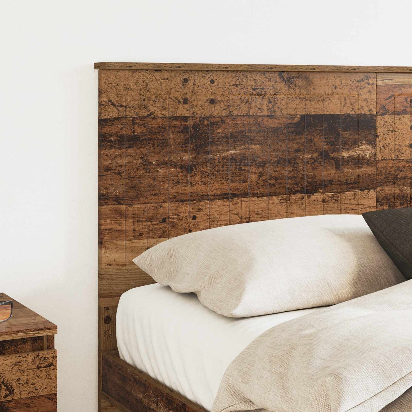 Headboard with Headboard Old Wood 150 cm Engineered wood