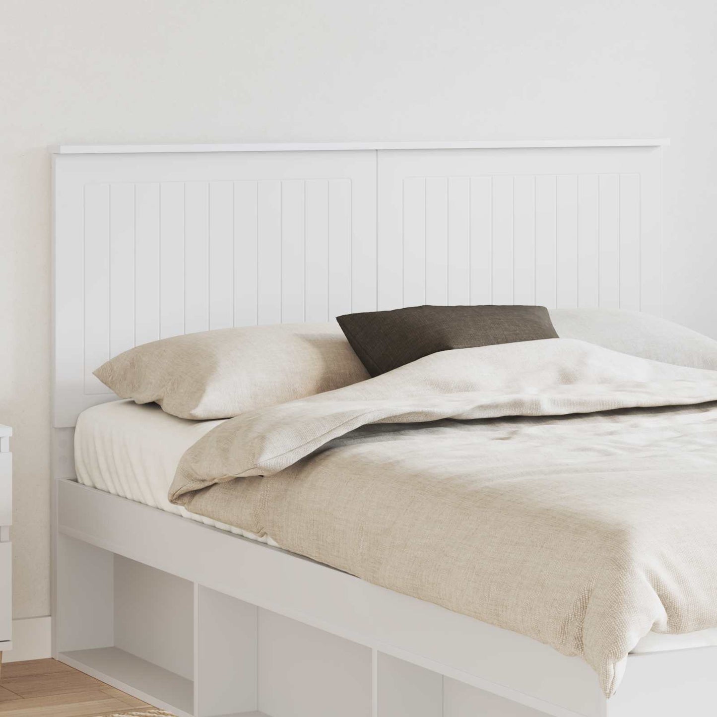 Headboard with Headboard White 140 cm Engineered wood