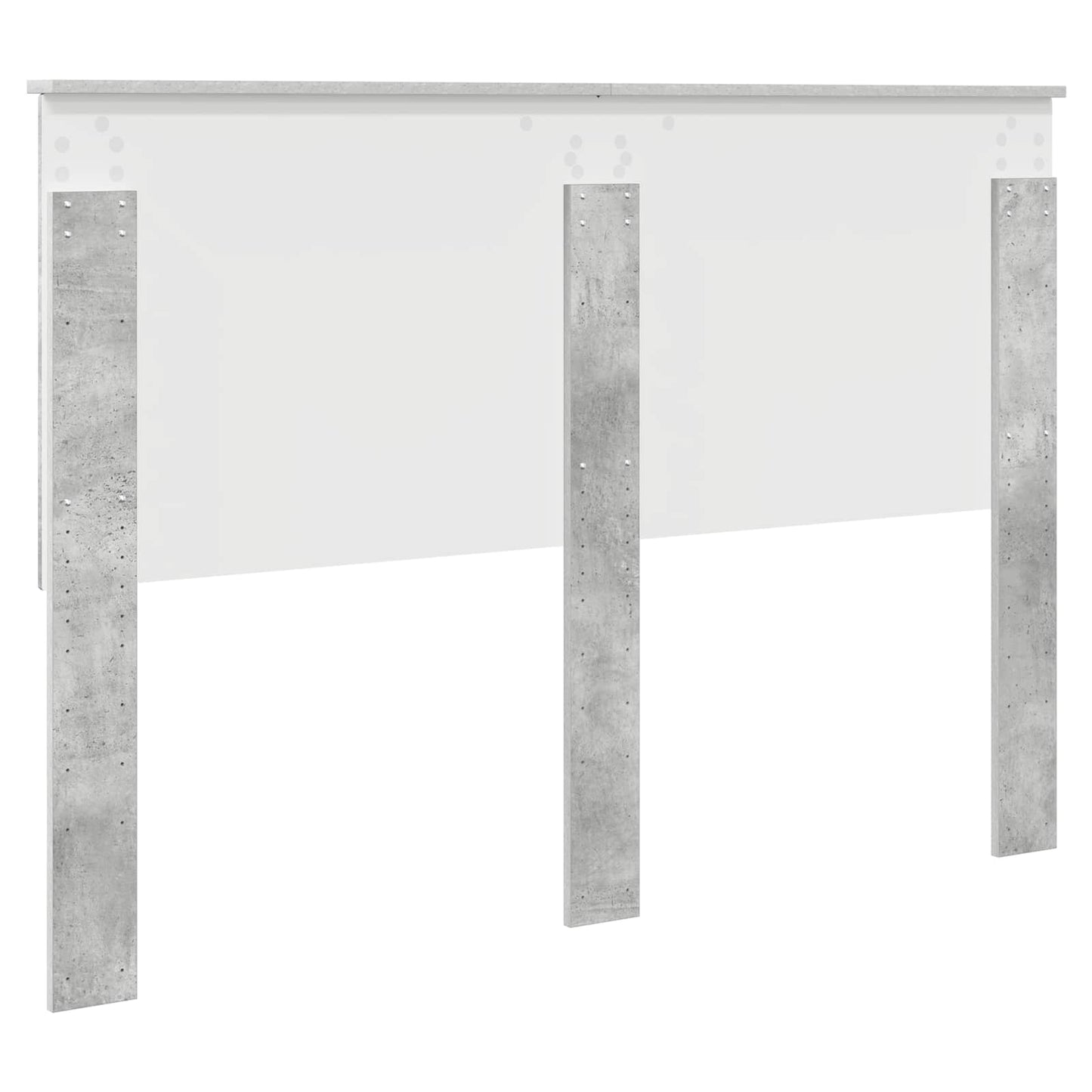 Headboard with Headboard Concrete Grey 140 cm Engineered wood